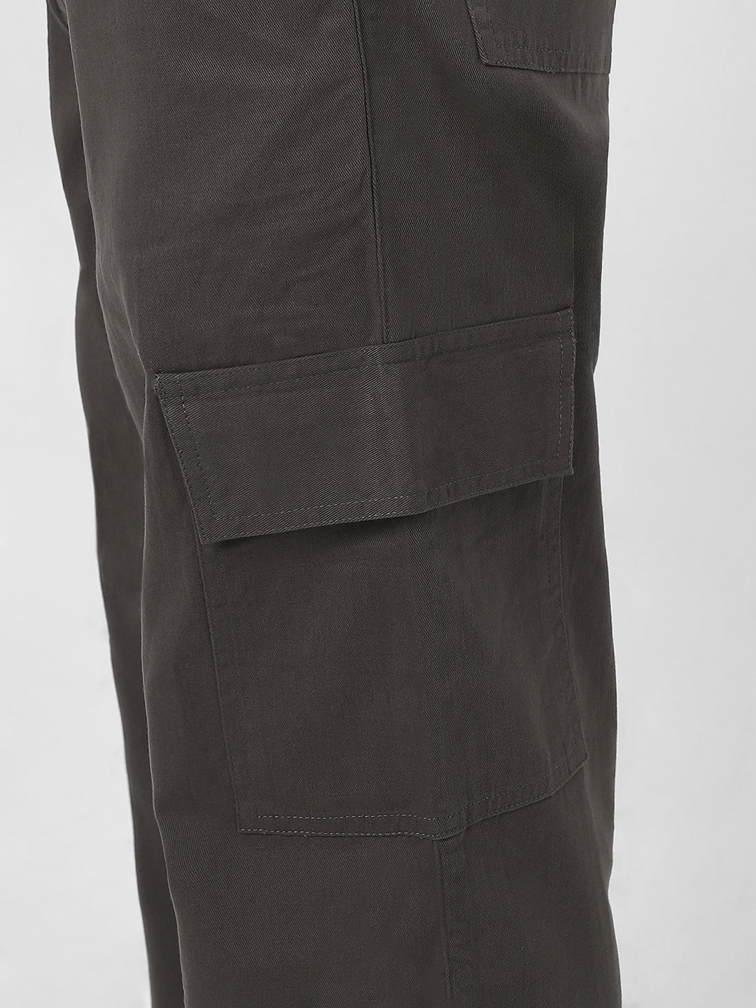 Urbano Fashion Men's Brown Loose Baggy Fit Solid Cargo Chino Pant with 6 Pockets Non-Stretchable - Image 5