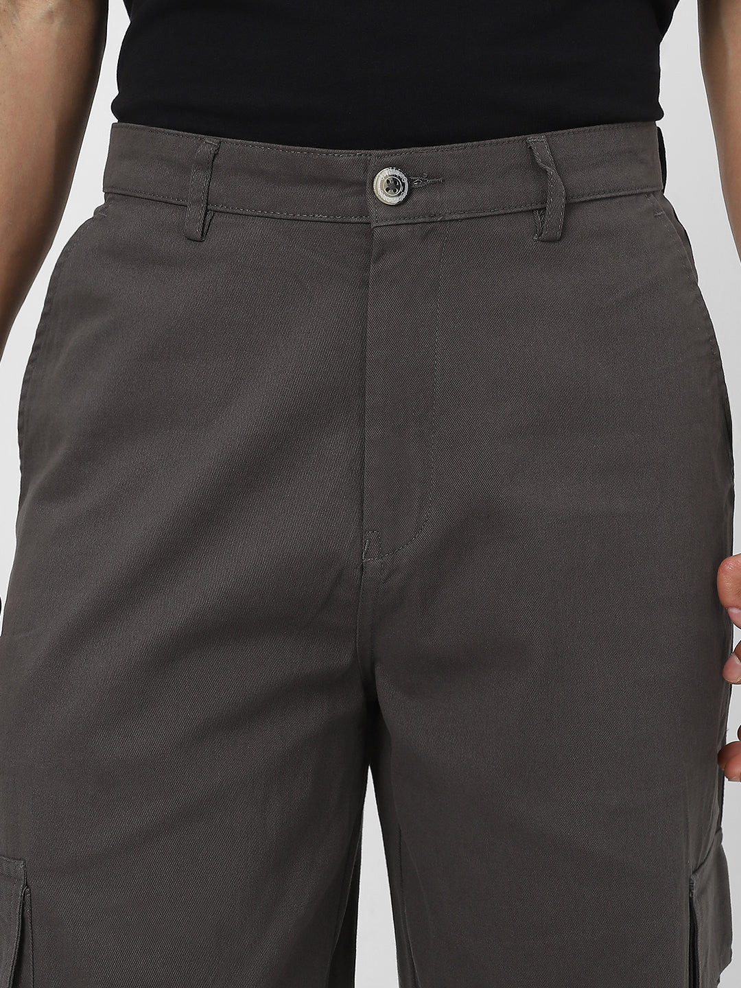 Urbano Fashion Men's Brown Loose Baggy Fit Solid Cargo Chino Pant with 6 Pockets Non-Stretchable - Image 6