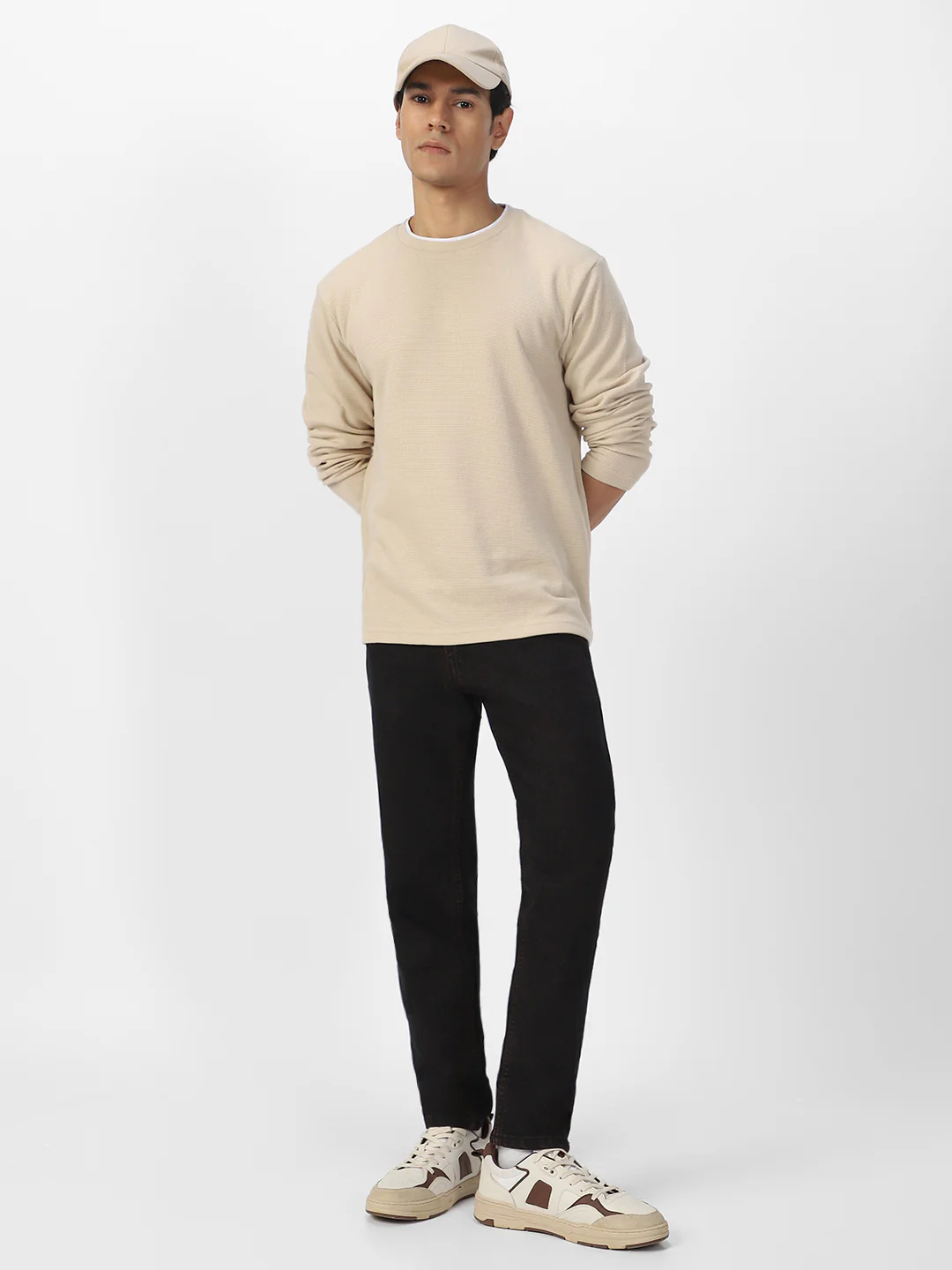 Men's Dark Brown Slim Fit Solid Jeans Stretchable - Image 5