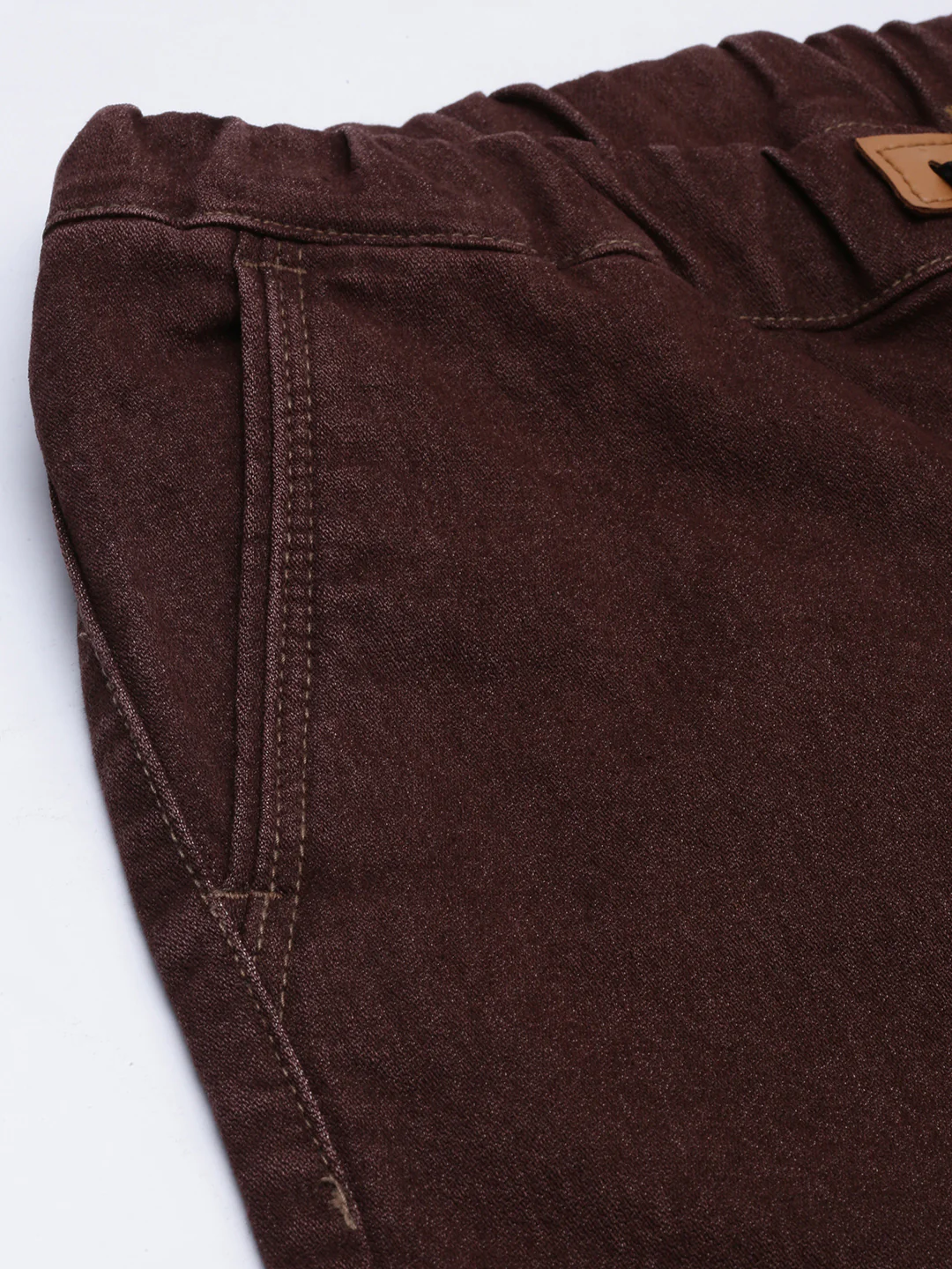Men's Brown Slim Fit Washed Jogger Jeans Stretchable - Image 7