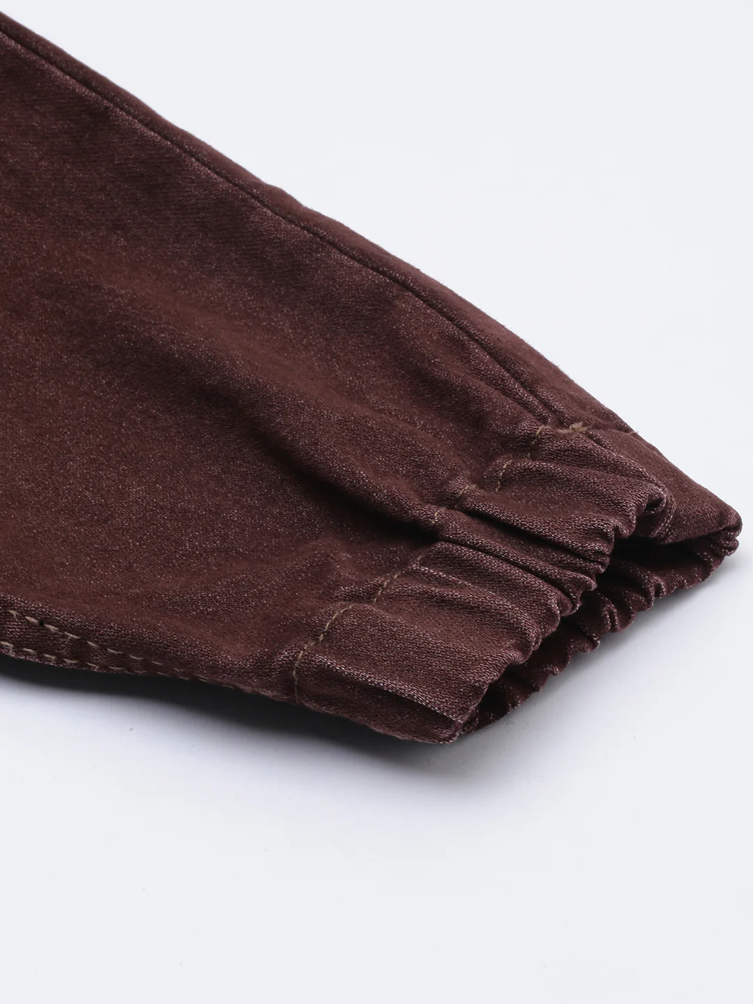 Men's Brown Slim Fit Washed Jogger Jeans Stretchable - Image 8