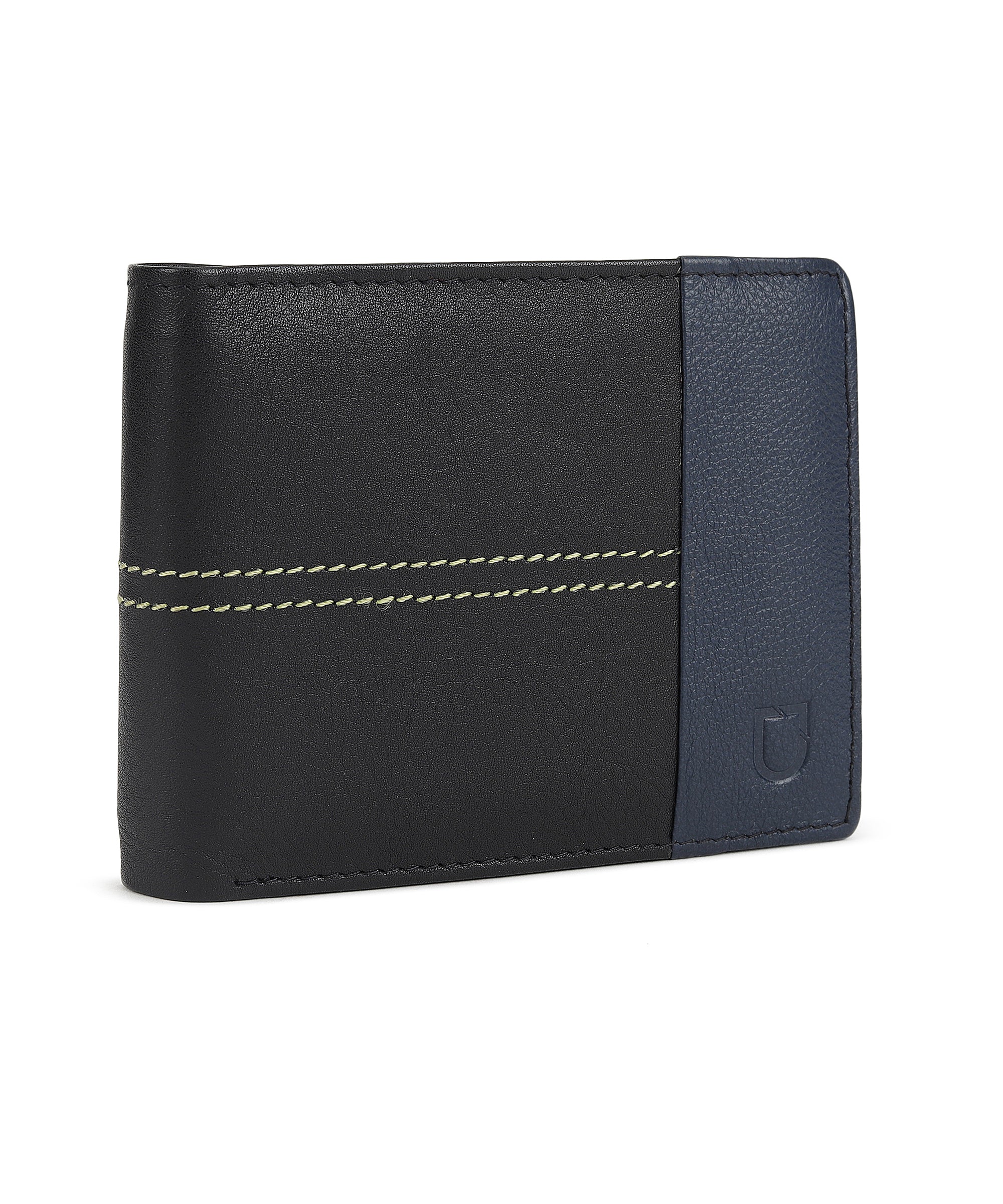 Urbano Fashion Men's Casual, Formal Black, Blue Genuine Leather Wallet-8 Card Slots - Image 2