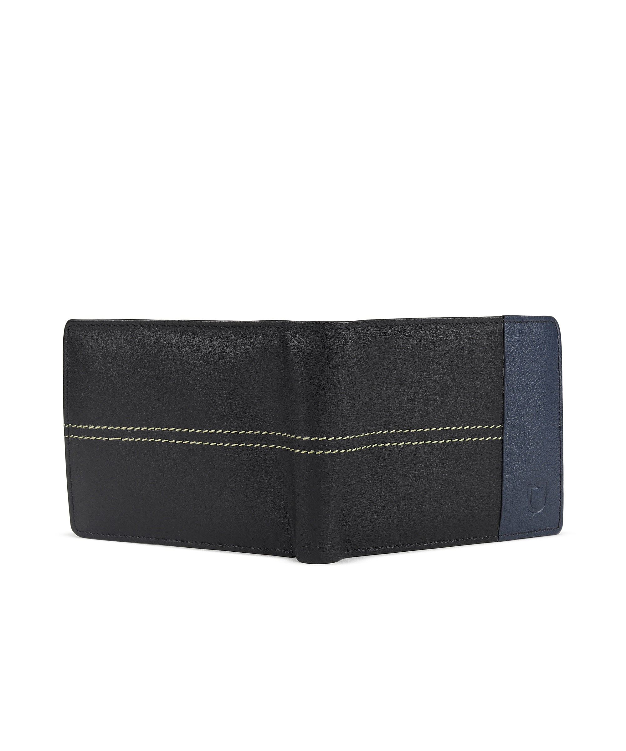 Urbano Fashion Men's Casual, Formal Black, Blue Genuine Leather Wallet-8 Card Slots - Image 5