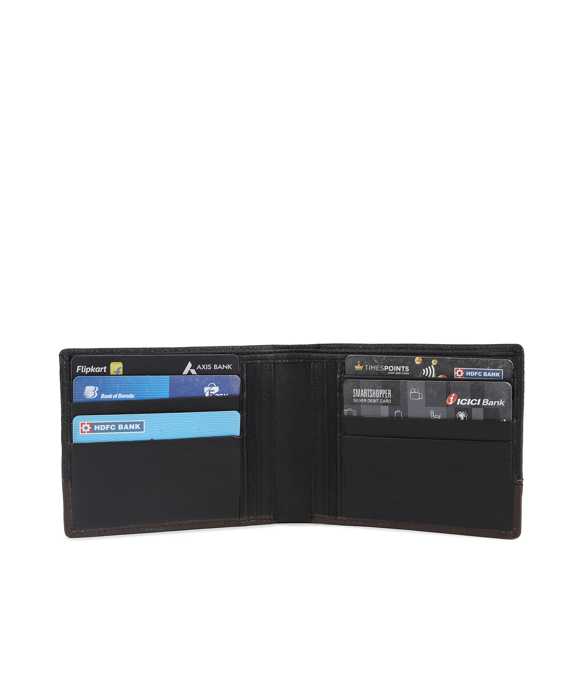 Urbano Fashion Men's Casual, Formal Black Genuine Leather Wallet -12 Card Slots - Image 5
