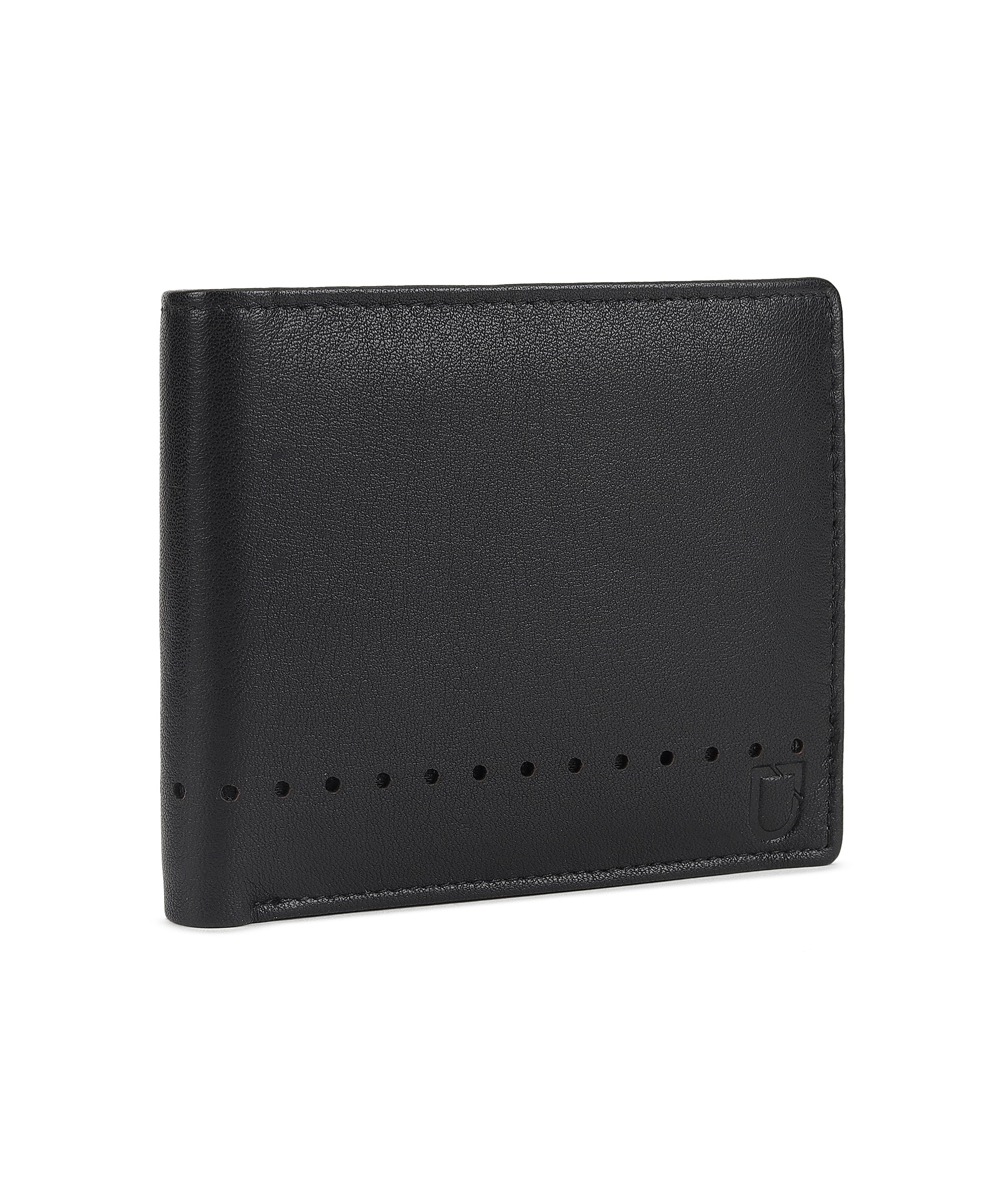 Urbano Fashion Men's Casual, Formal Black Genuine Leather Wallet-3 Card Slots - Image 2
