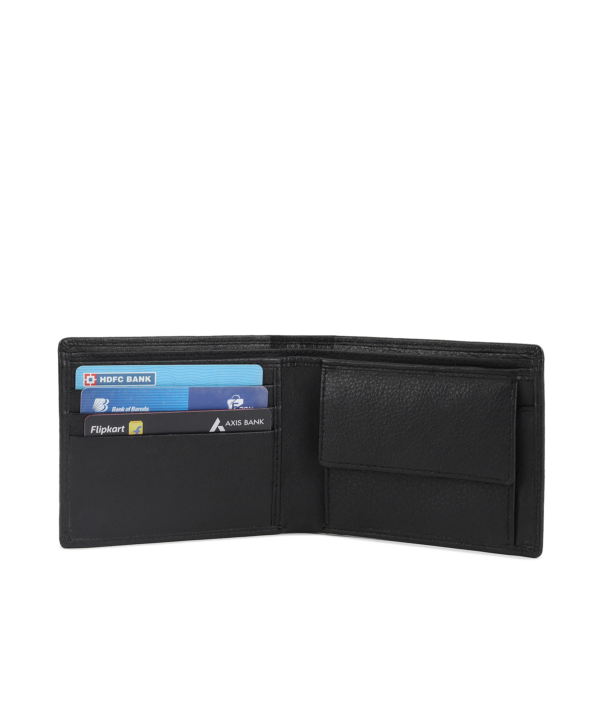 Urbano Fashion Men's Casual, Formal Black Genuine Leather Wallet-3 Card Slots - Image 5