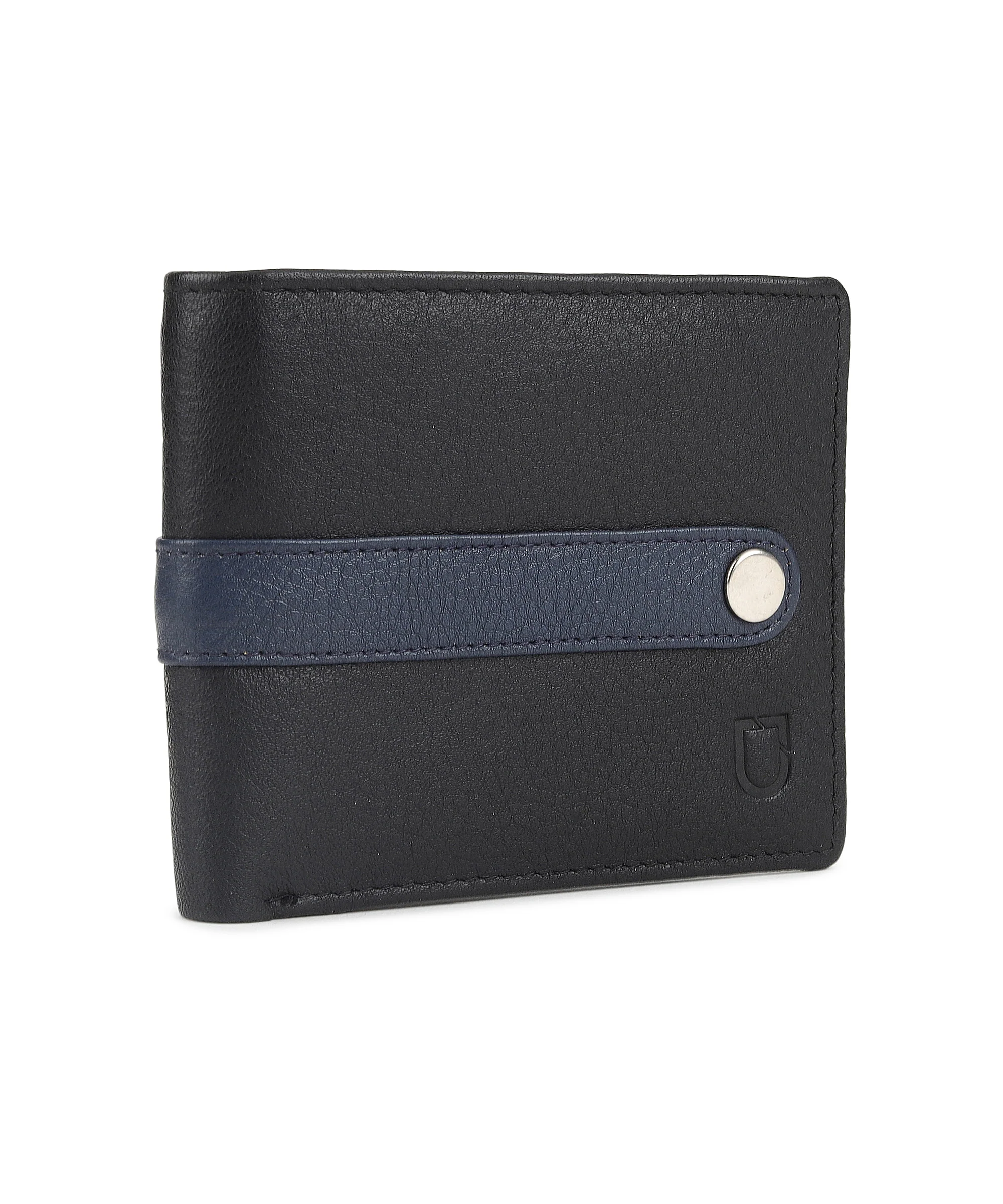 Urbano Fashion Men's Casual, Formal Black Genuine Leather Wallet-4 Card Slots - Image 2