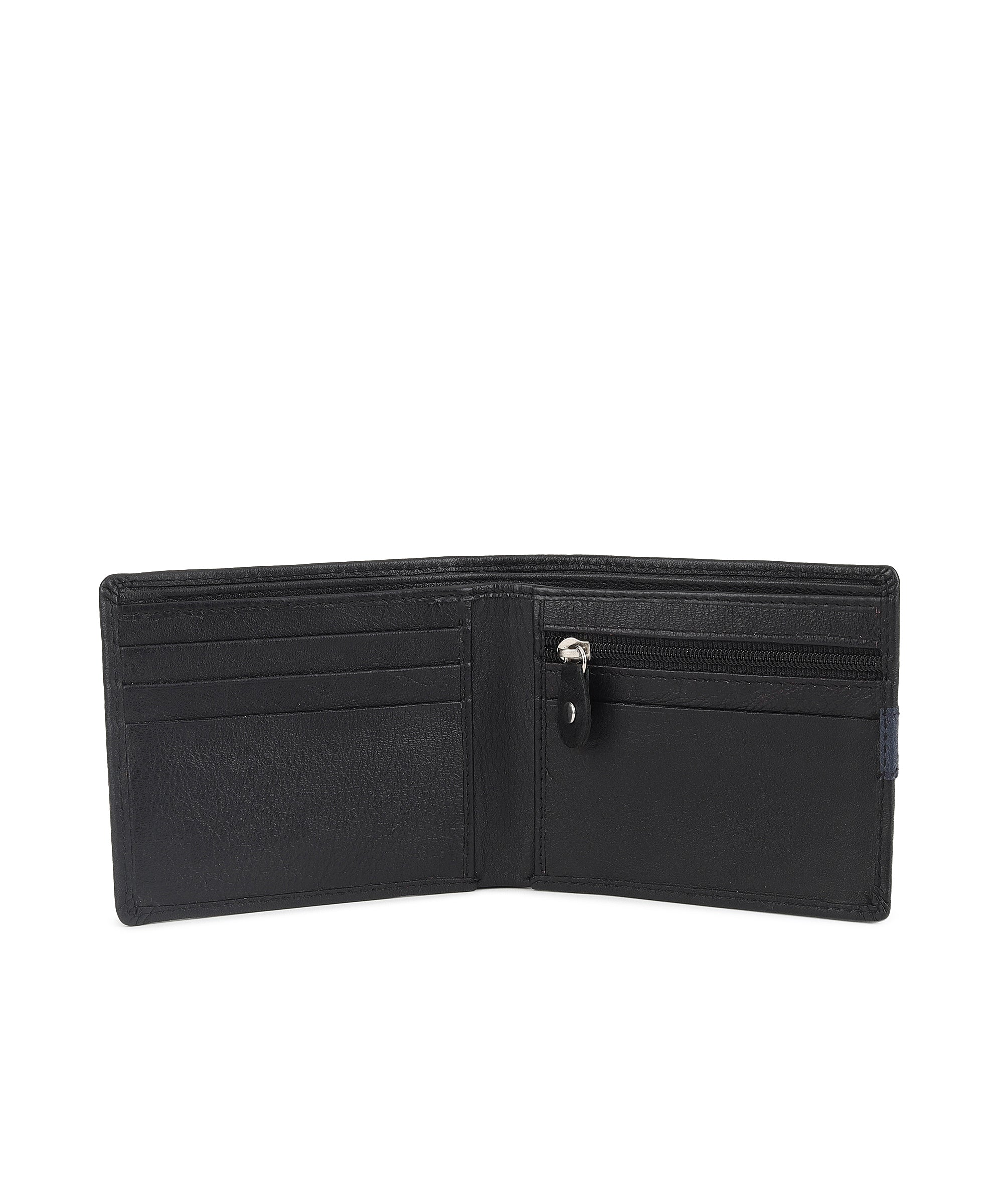 Urbano Fashion Men's Casual, Formal Black Genuine Leather Wallet-4 Card Slots - Image 3
