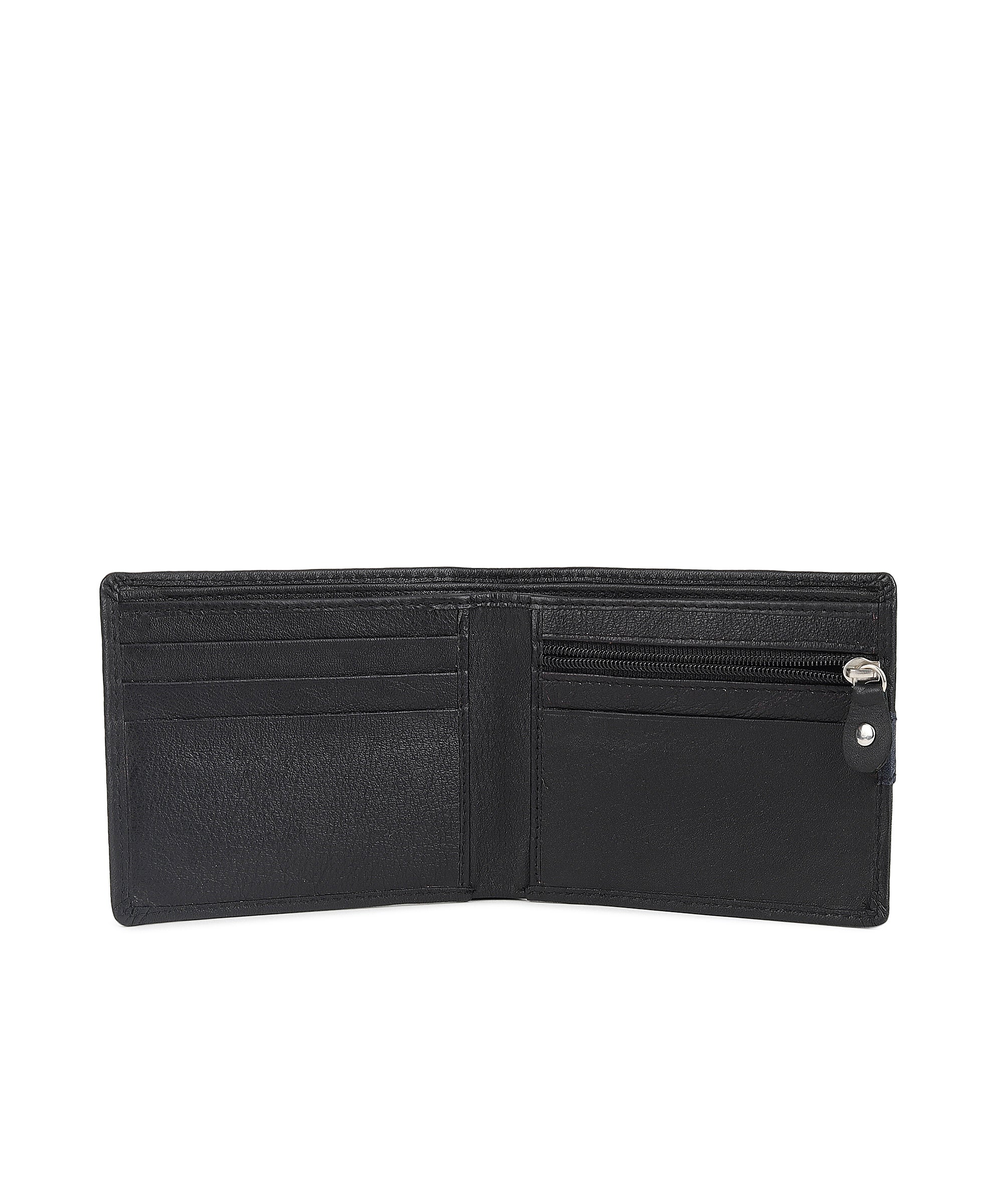 Urbano Fashion Men's Casual, Formal Black Genuine Leather Wallet-4 Card Slots - Image 4