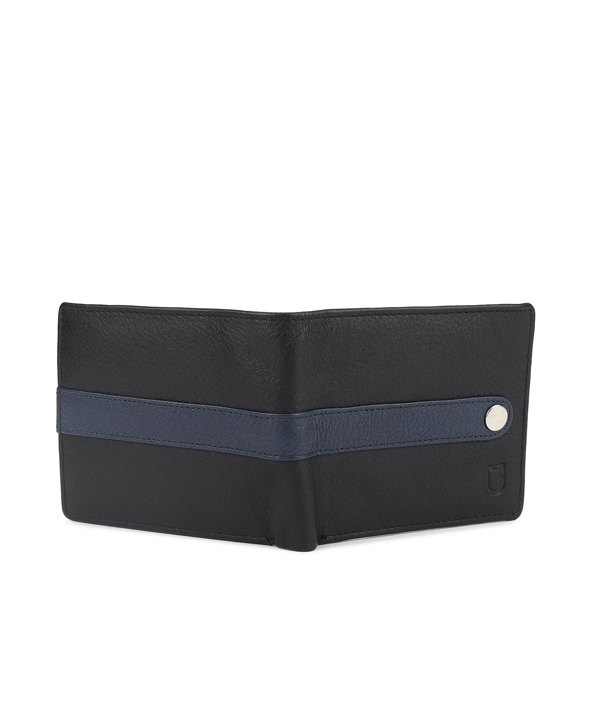 Urbano Fashion Men's Casual, Formal Black Genuine Leather Wallet-4 Card Slots - Image 5