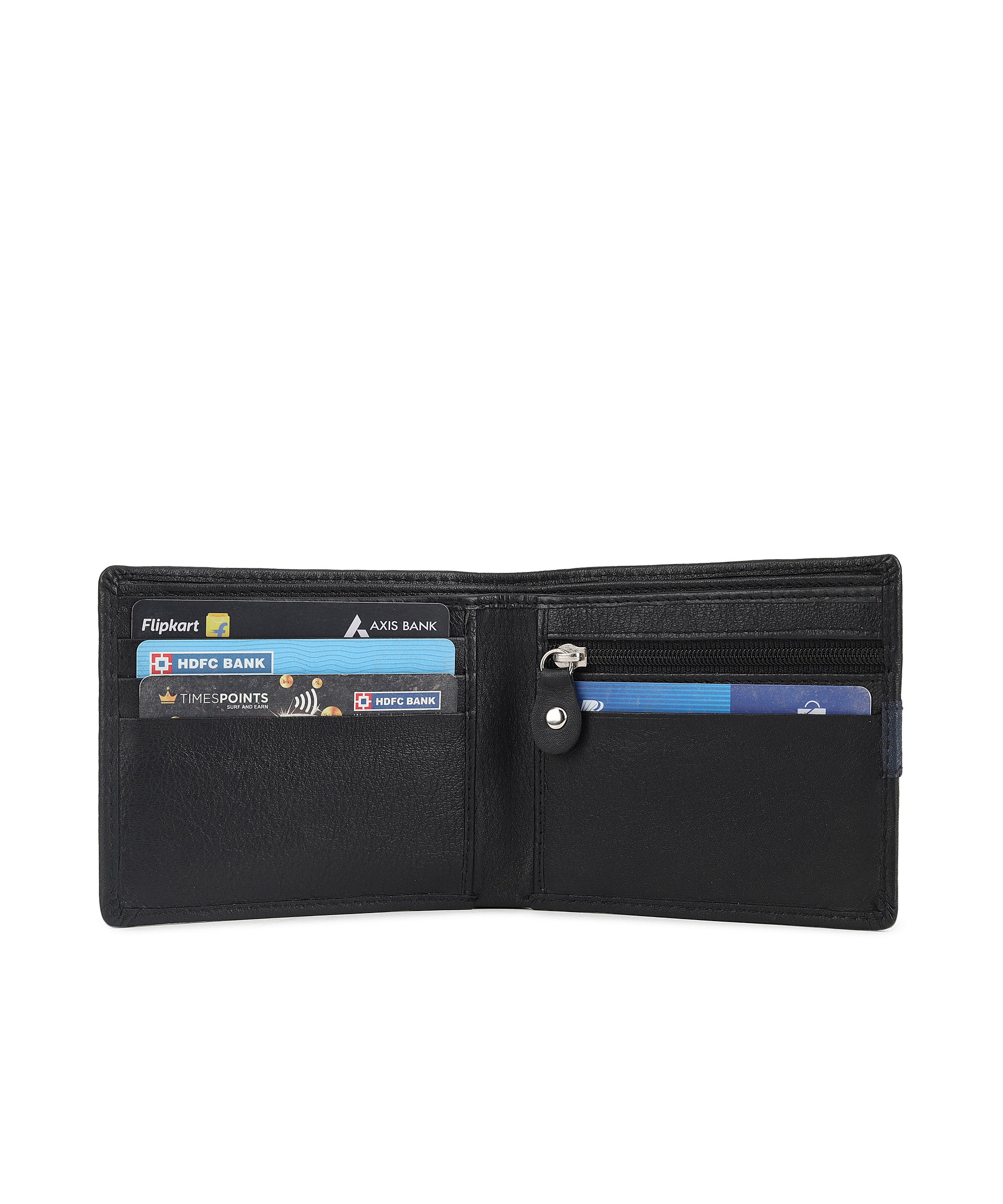Urbano Fashion Men's Casual, Formal Black Genuine Leather Wallet-4 Card Slots - Image 6