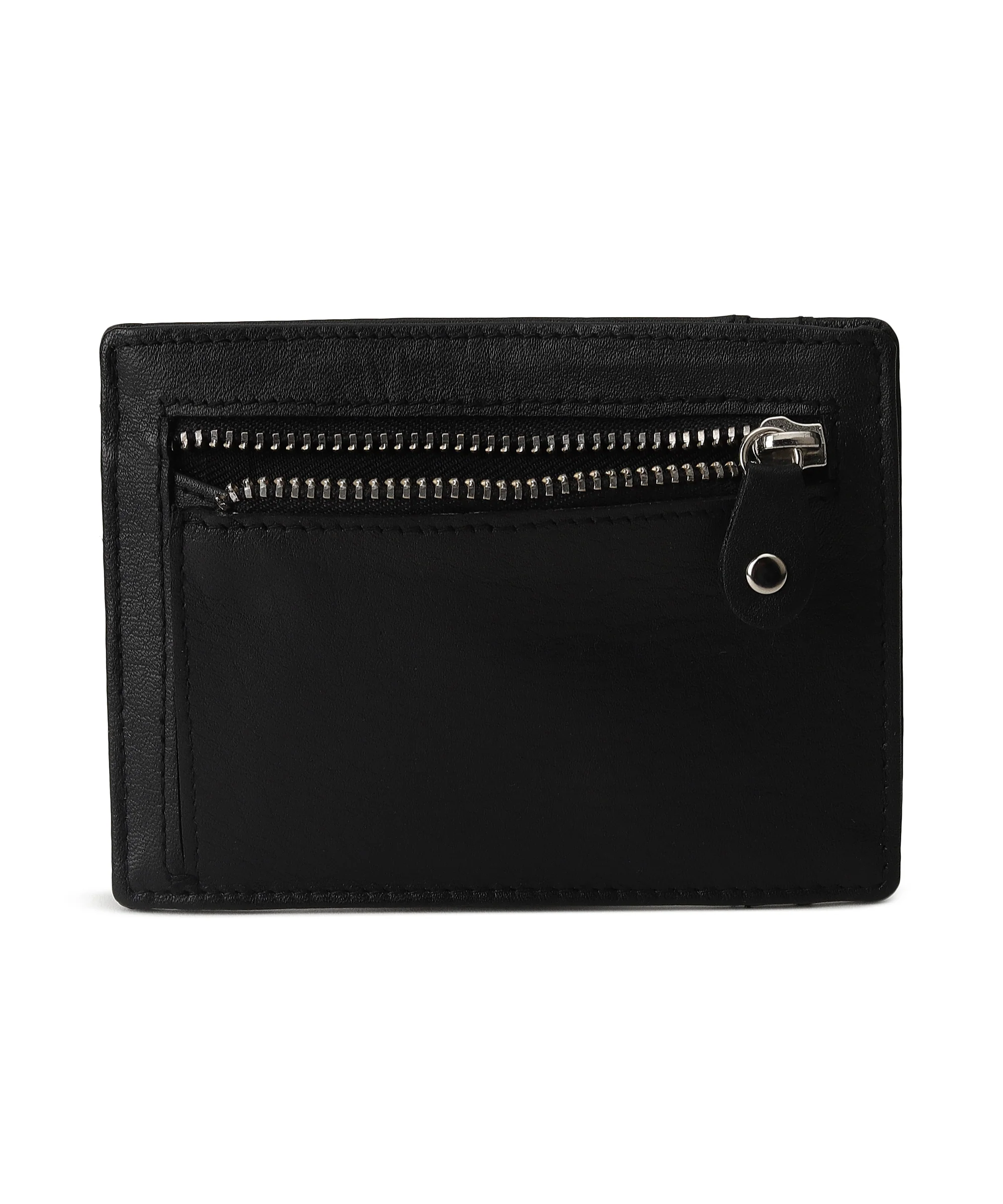 Urbano Fashion Men's Casual, Formal Black Genuine Leather Wallet-5 Card Slots - Image 5