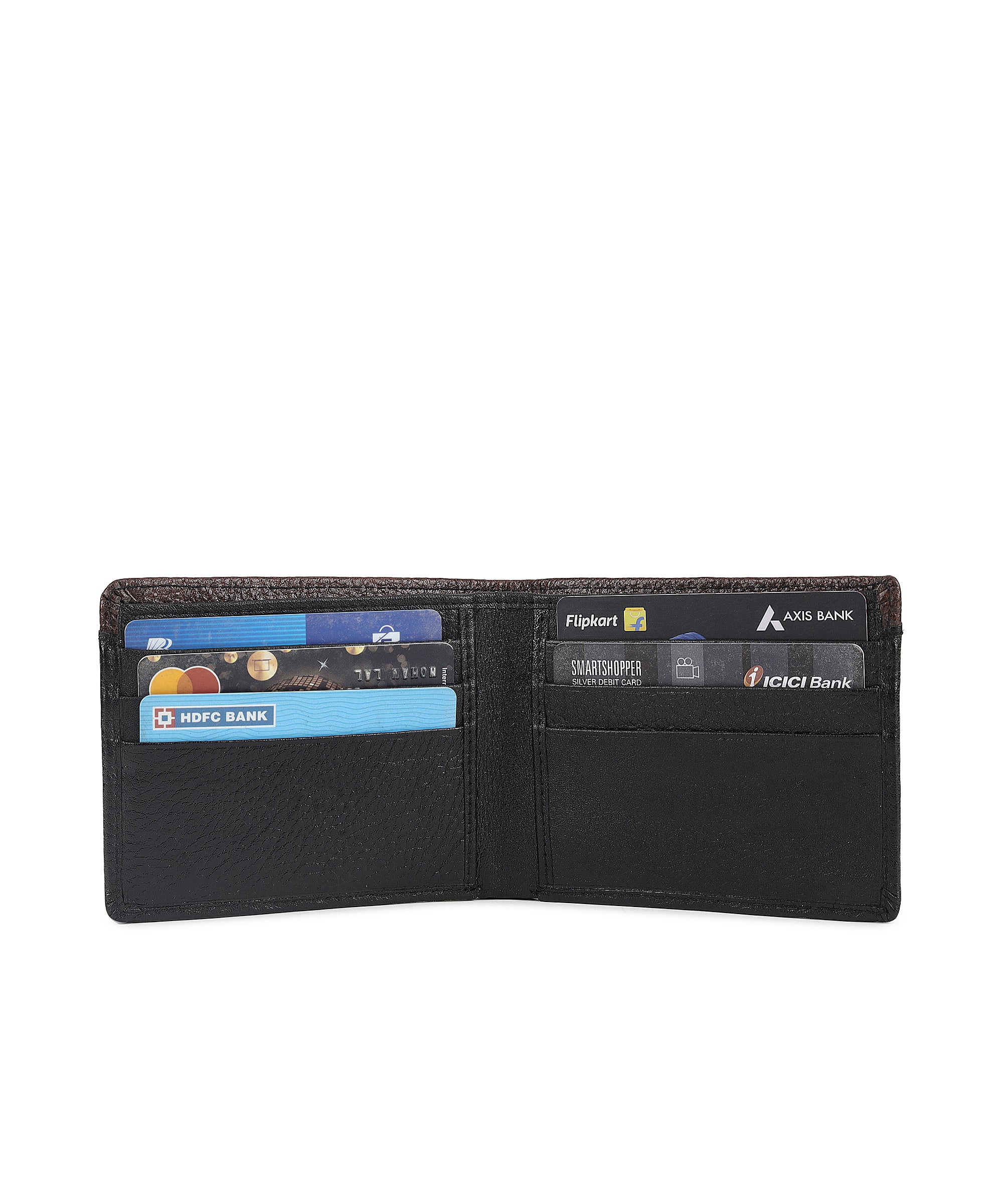 Urbano Fashion Men's Casual, Formal Black Genuine Leather Wallet-6 Card Slots - Image 5
