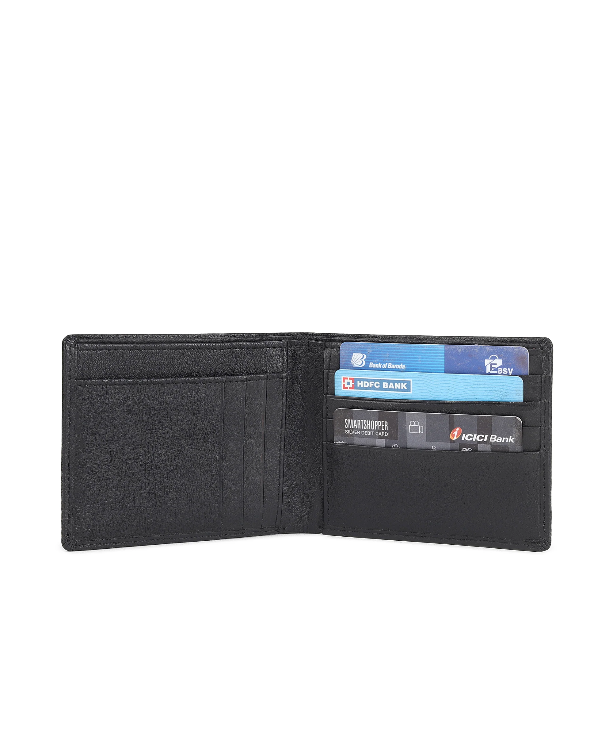 Urbano Fashion Men's Casual, Formal Black Genuine Leather Wallet-8 Card Slots - Image 3