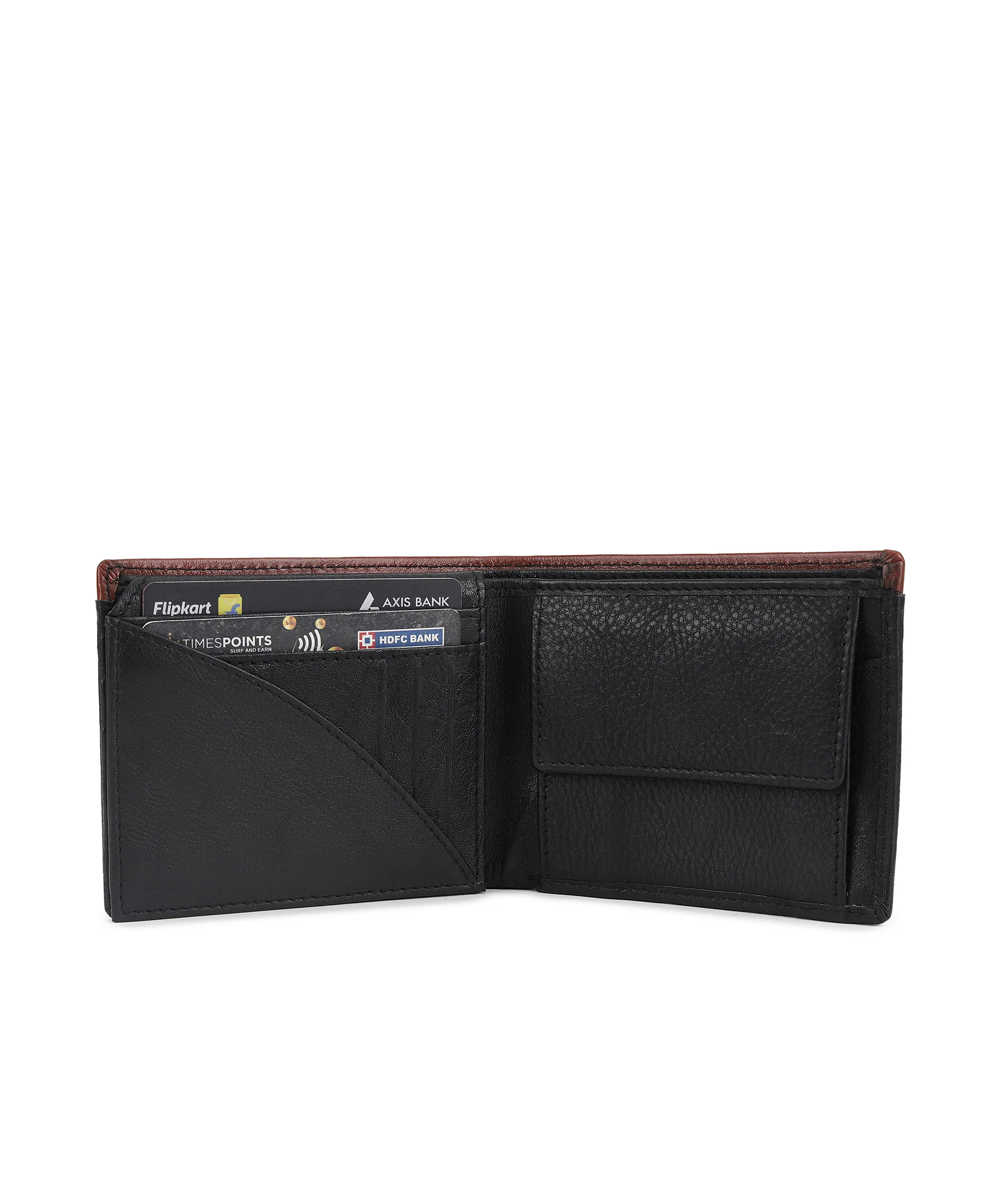 Urbano Fashion Men's Casual, Formal Black, Tan Genuine Leather Wallet-7 Card Slots - Image 5