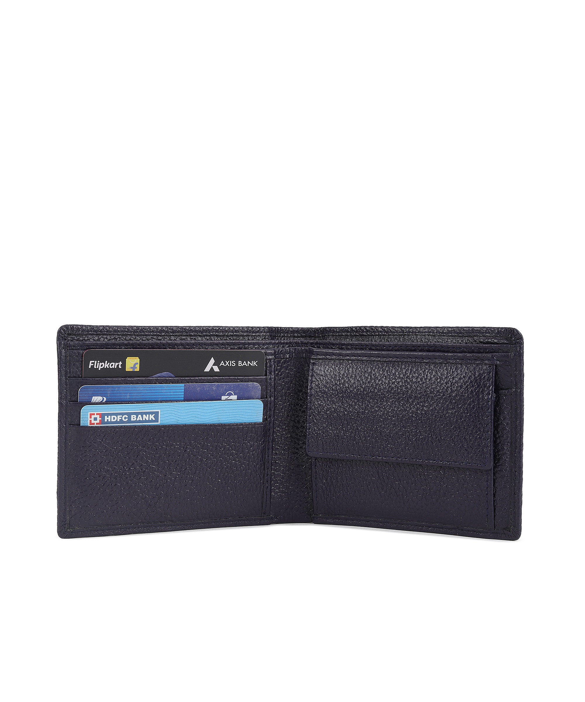 Urbano Fashion Men's Casual, Formal Blue Genuine Leather Wallet-3 Card Slots - Image 5