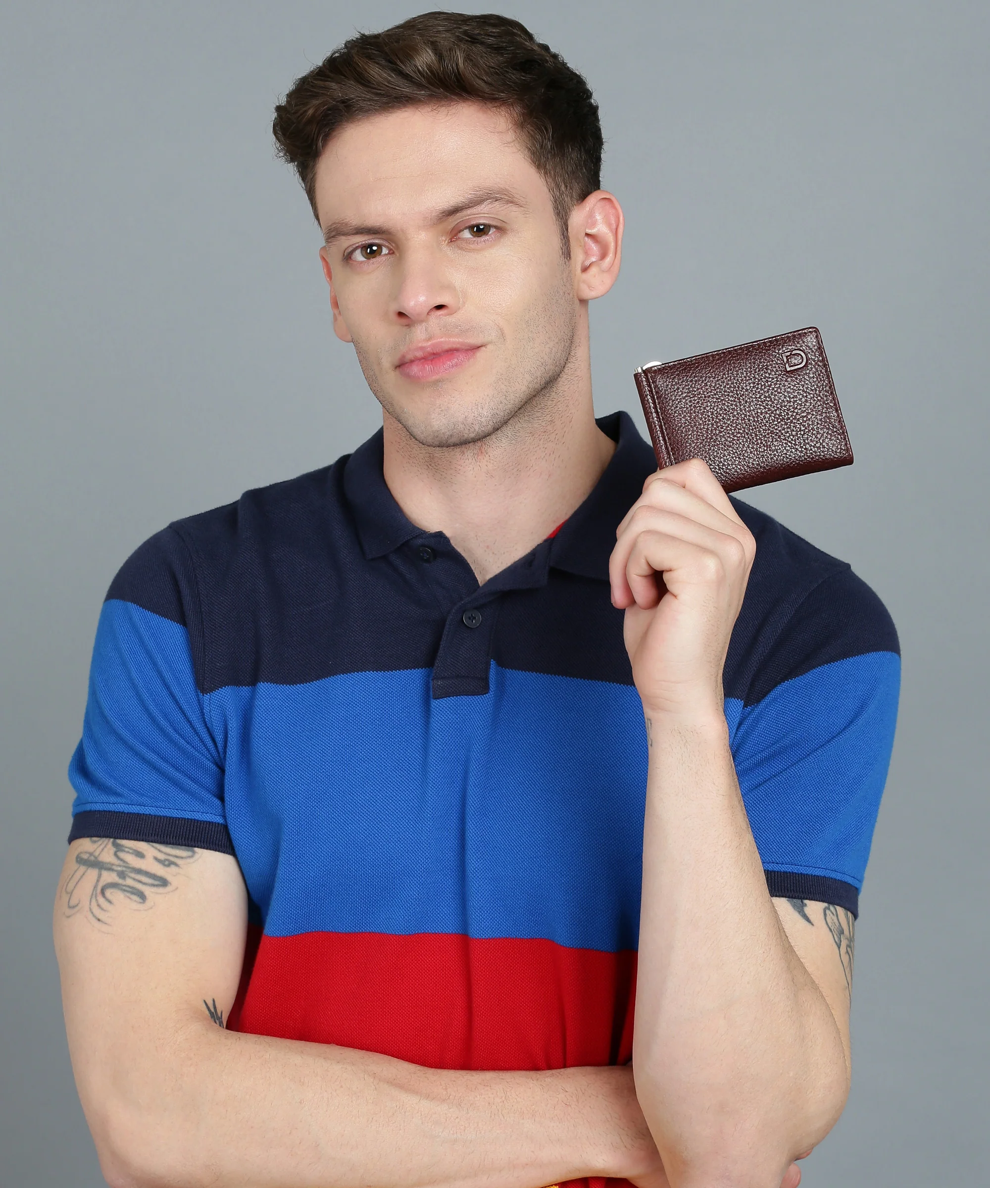 Urbano Fashion Men's Casual, Formal Brown Genuine Leather Wallet-4 Card Slots - Image 6