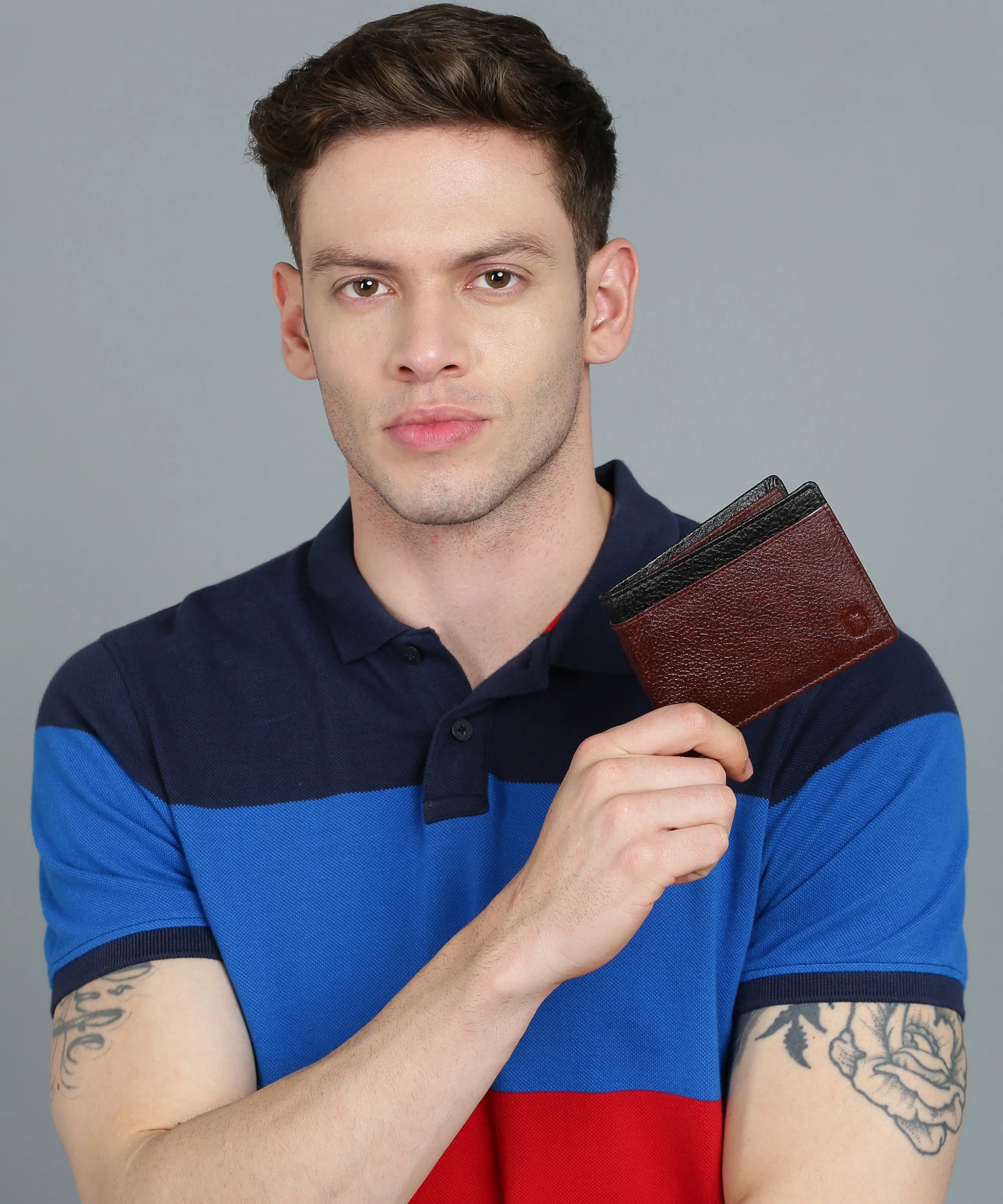 Urbano Fashion Men's Casual, Formal Brown Genuine Leather Wallet-6 Card Slots - Image 7
