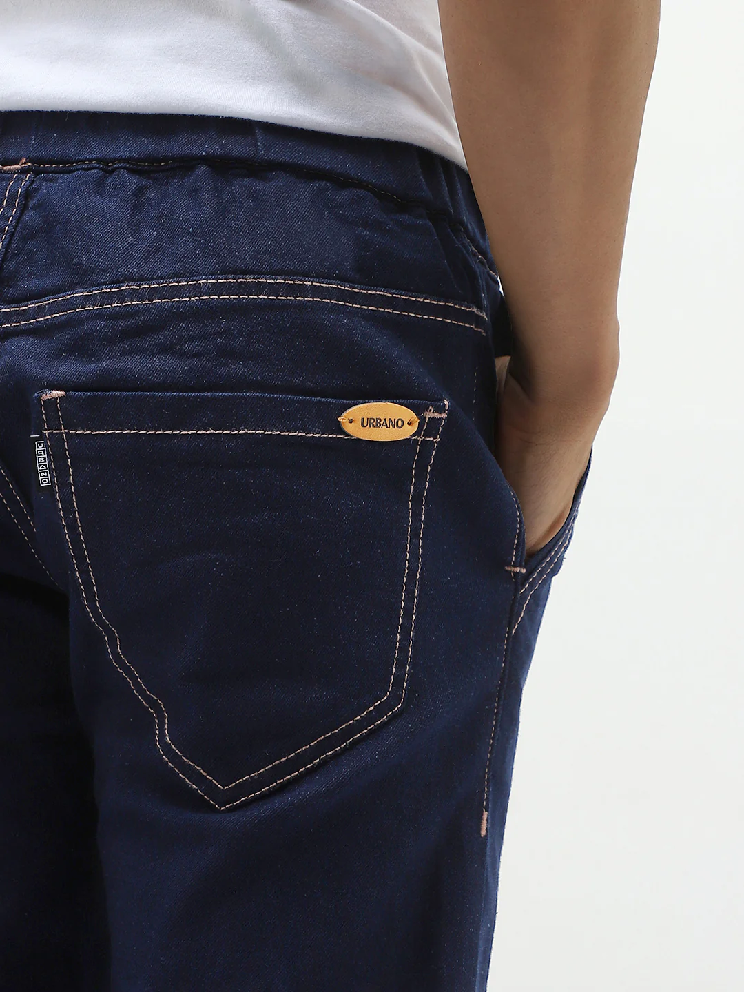 Men's Dark Blue Jogger Jeans Slim Fit Stretch - Image 6