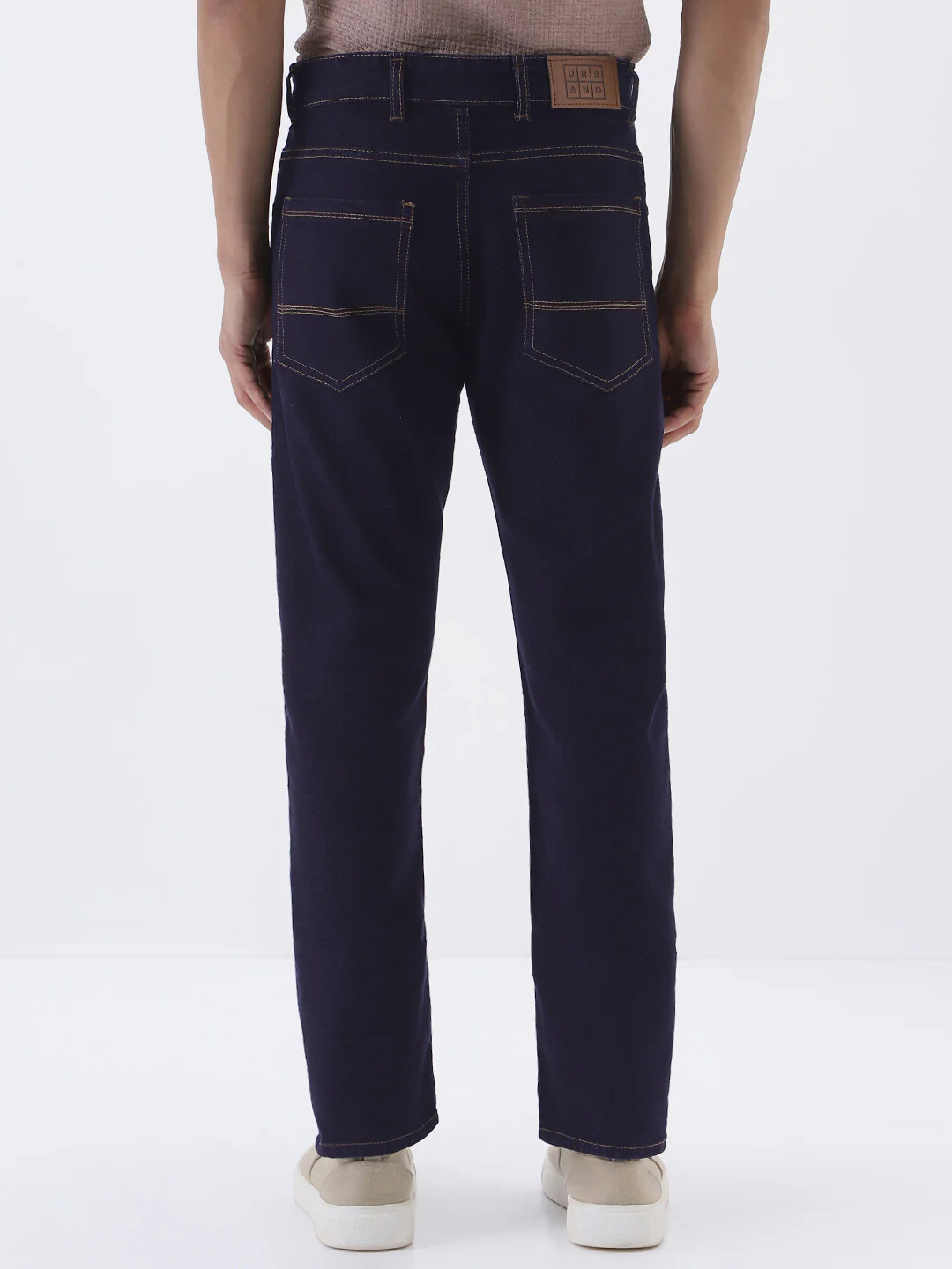 Men's Dark Blue Slim Fit Denim Jeans Stretchable - Image 3