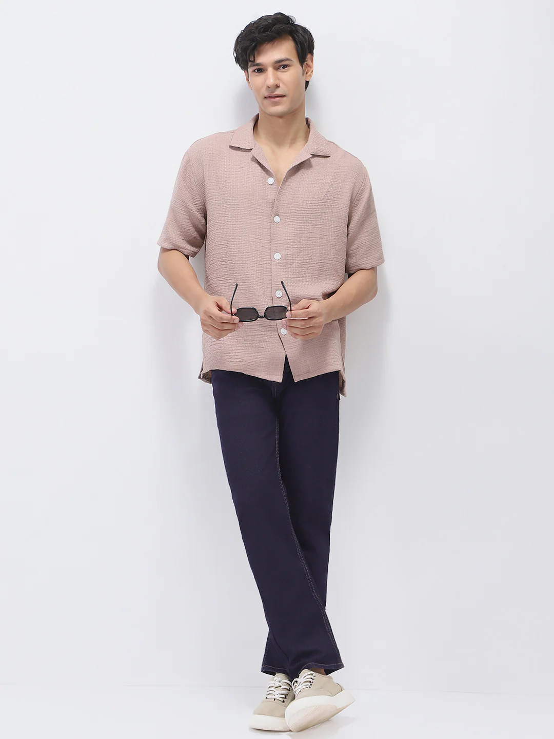 Men's Dark Blue Slim Fit Denim Jeans Stretchable - Image 4