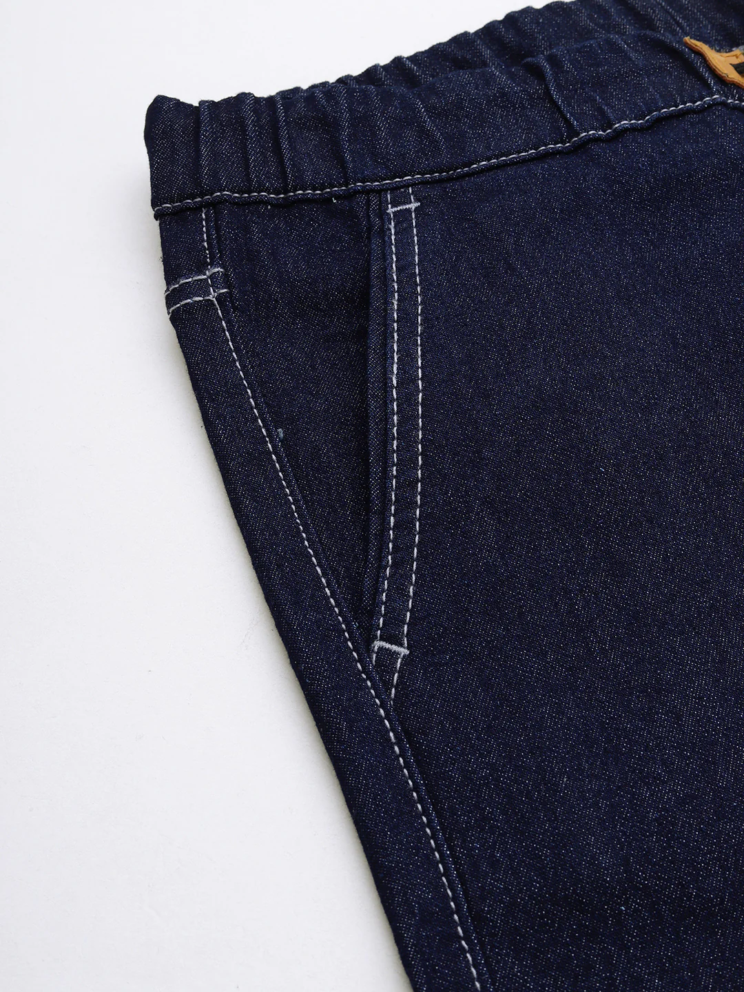 Men's Dark Blue Slim Fit Washed Jogger Jeans Stretchable - Image 6