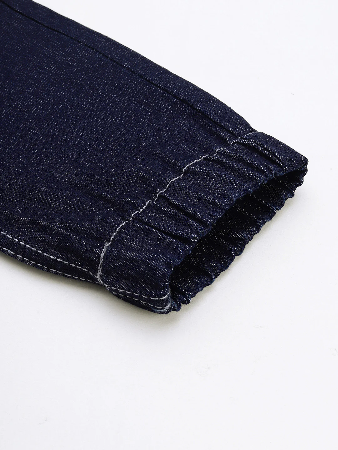 Men's Dark Blue Slim Fit Washed Jogger Jeans Stretchable - Image 7