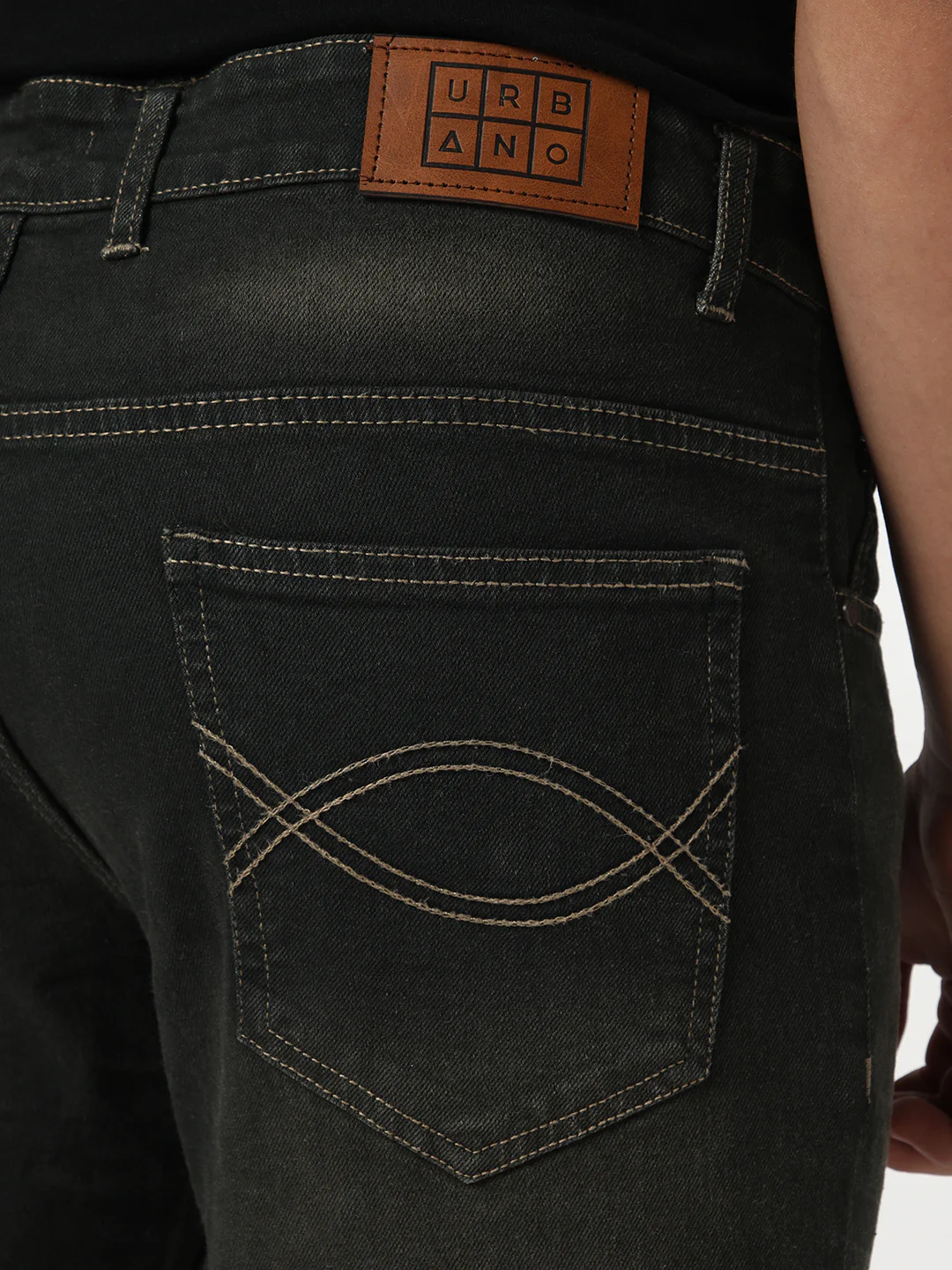 Men's Dark Grey Bootcut Fit Mid Rise Heavy Washed Jeans Stretchable - Image 7
