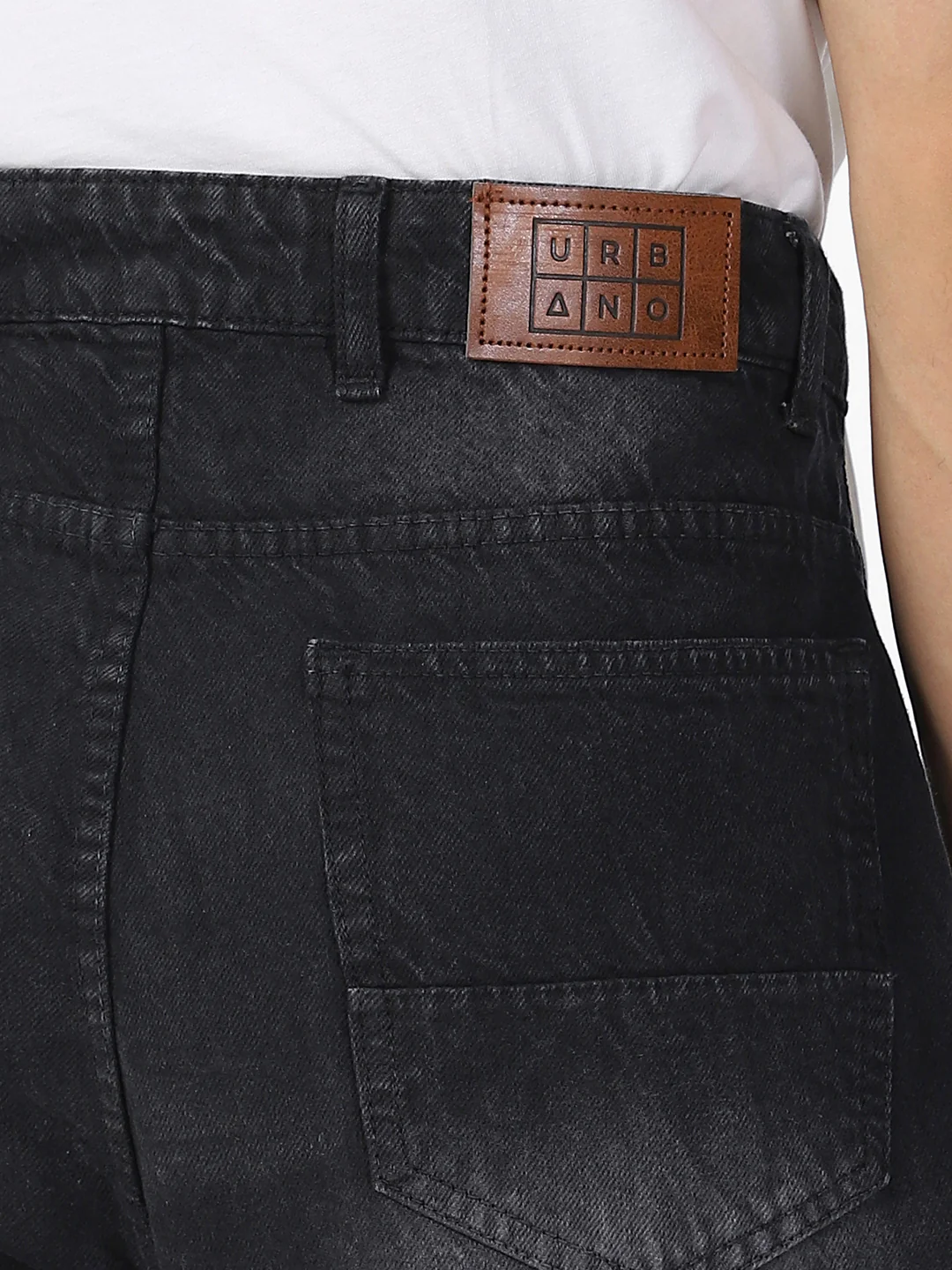 Men's Dark Grey Loose Baggy Fit Washed Jeans Non-Stretchable - Image 6