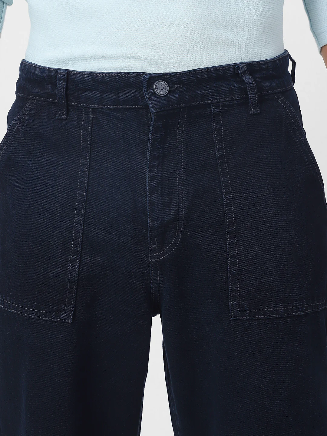 Men's Dark Grey Loose Fit Cargo Carpenter Jeans With 6 Pockets Non-Stretchable - Image 7