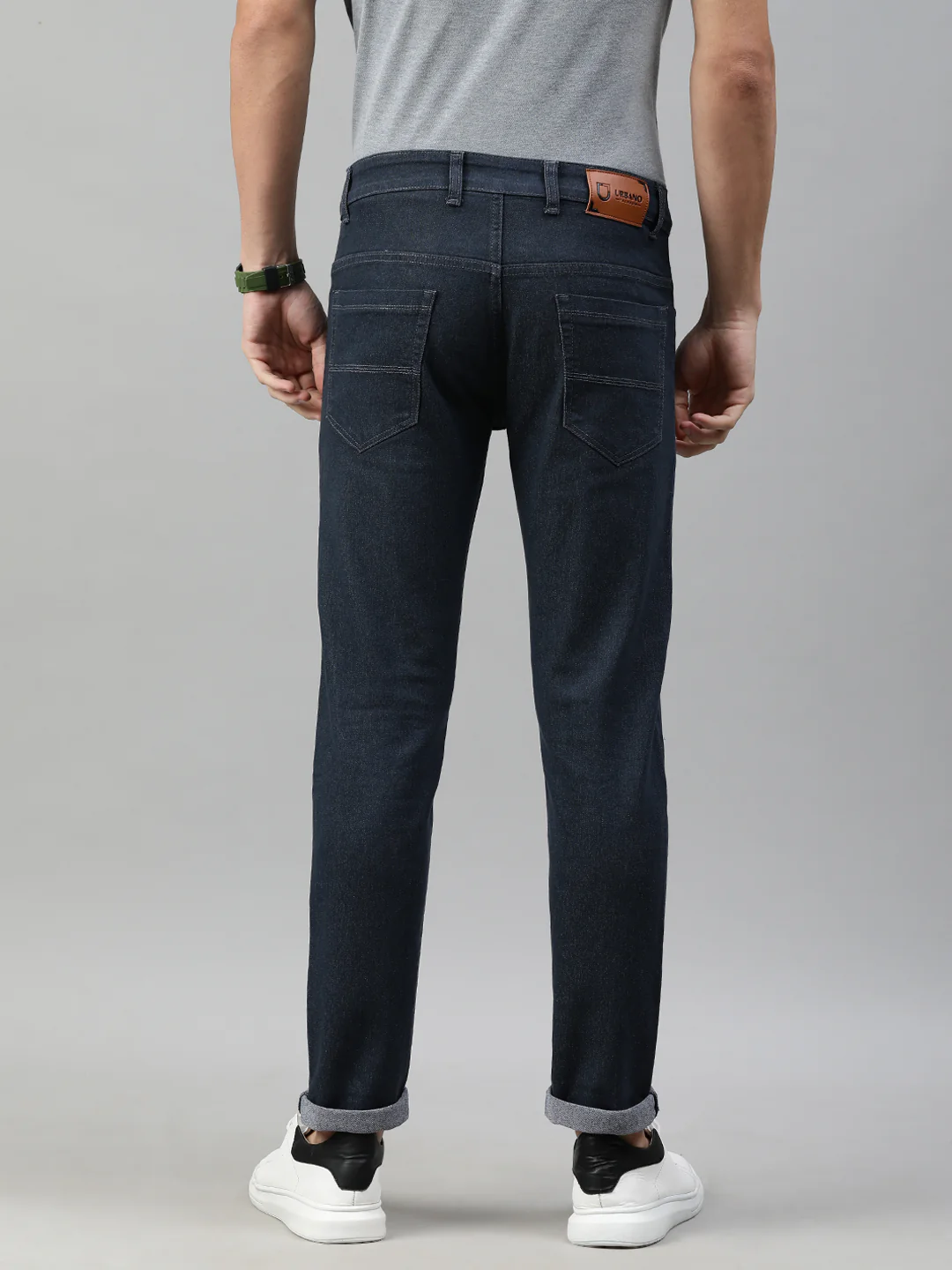 Men's Dark Grey Slim Fit Denim Jeans Stretchable - Image 3