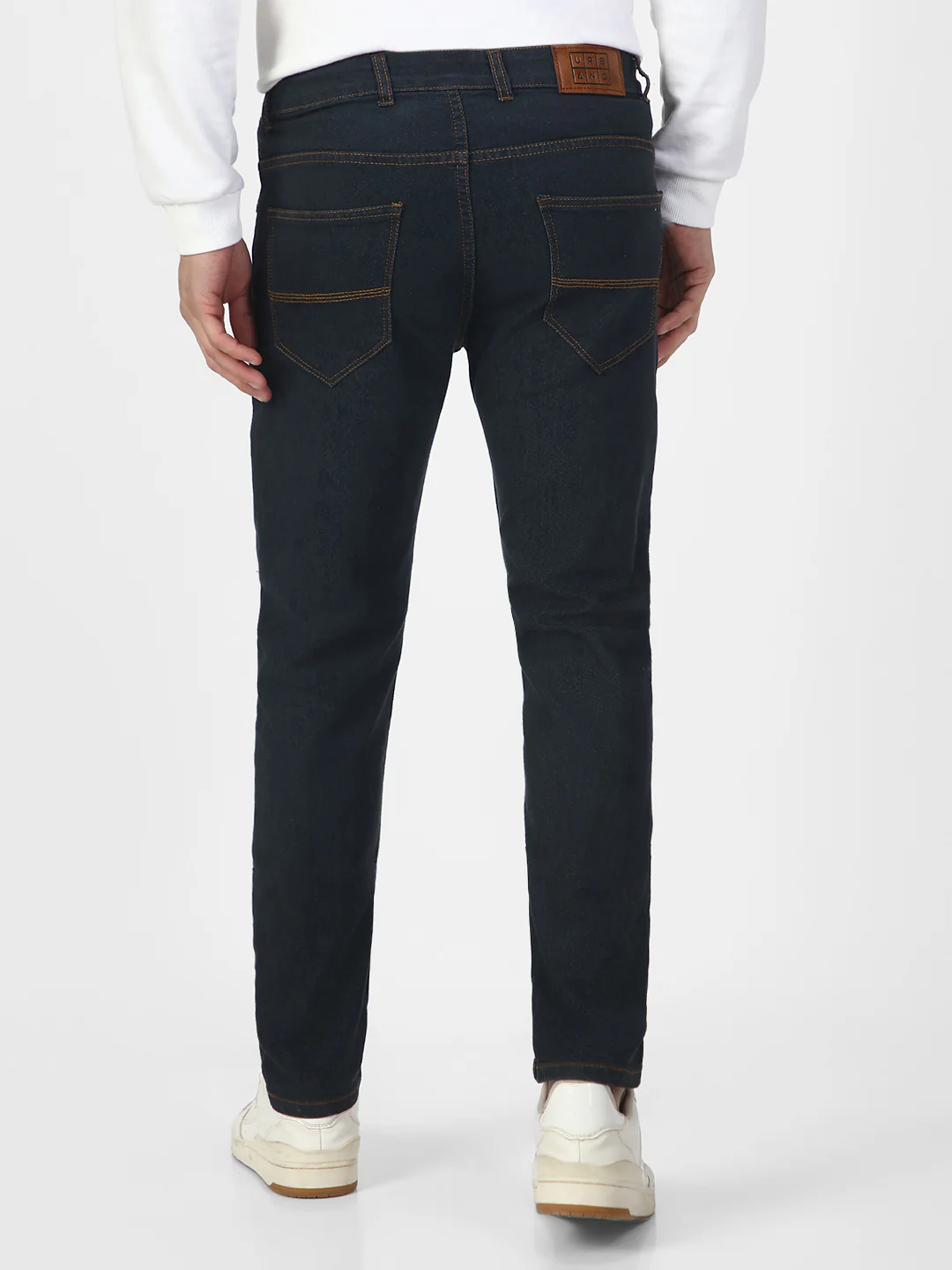 Men's Dark Grey Slim Fit Washed Jeans Stretchable - Image 3