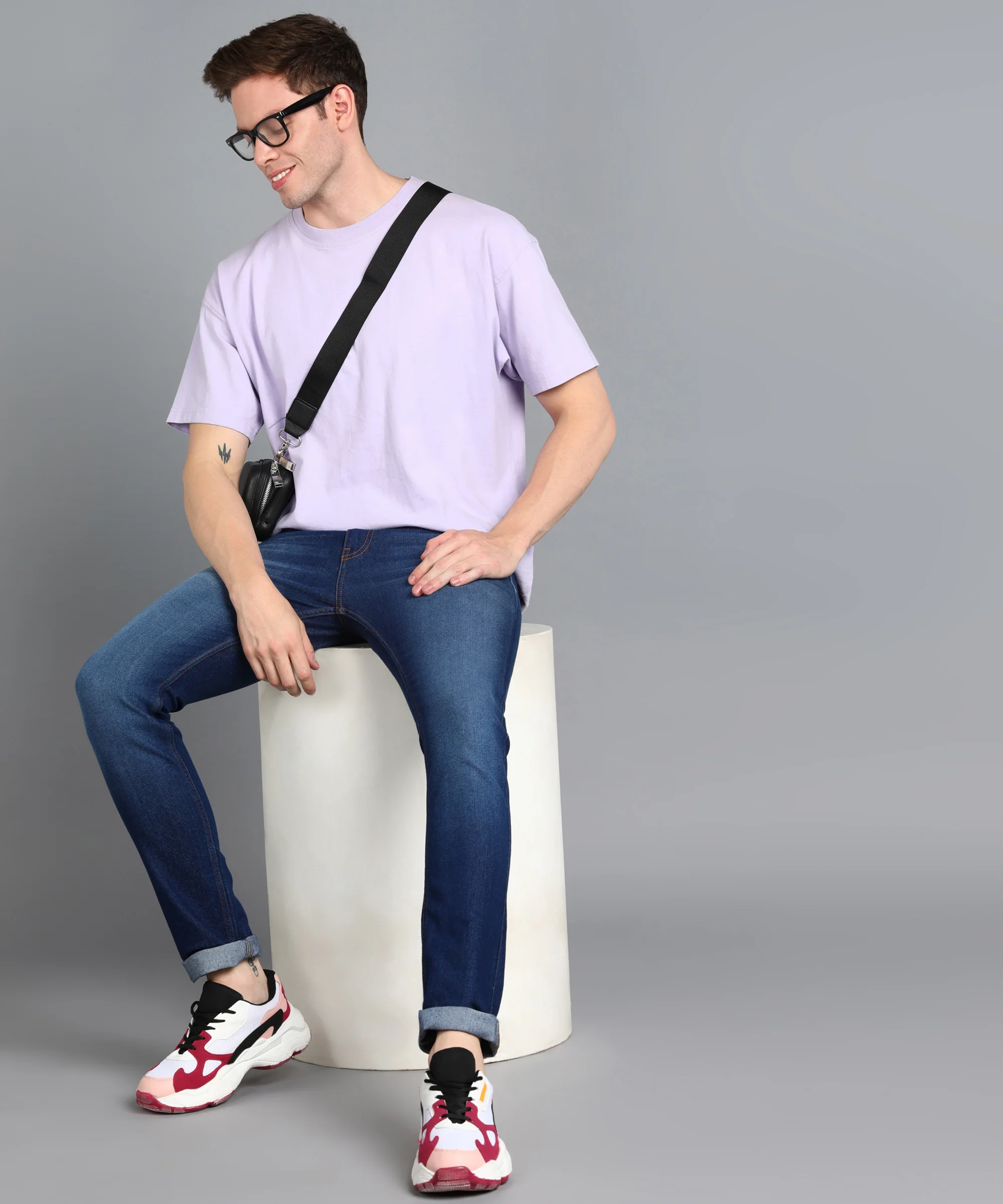 Men's Dark Navy Skinny Fit Washed Jeans Stretchable - Image 4