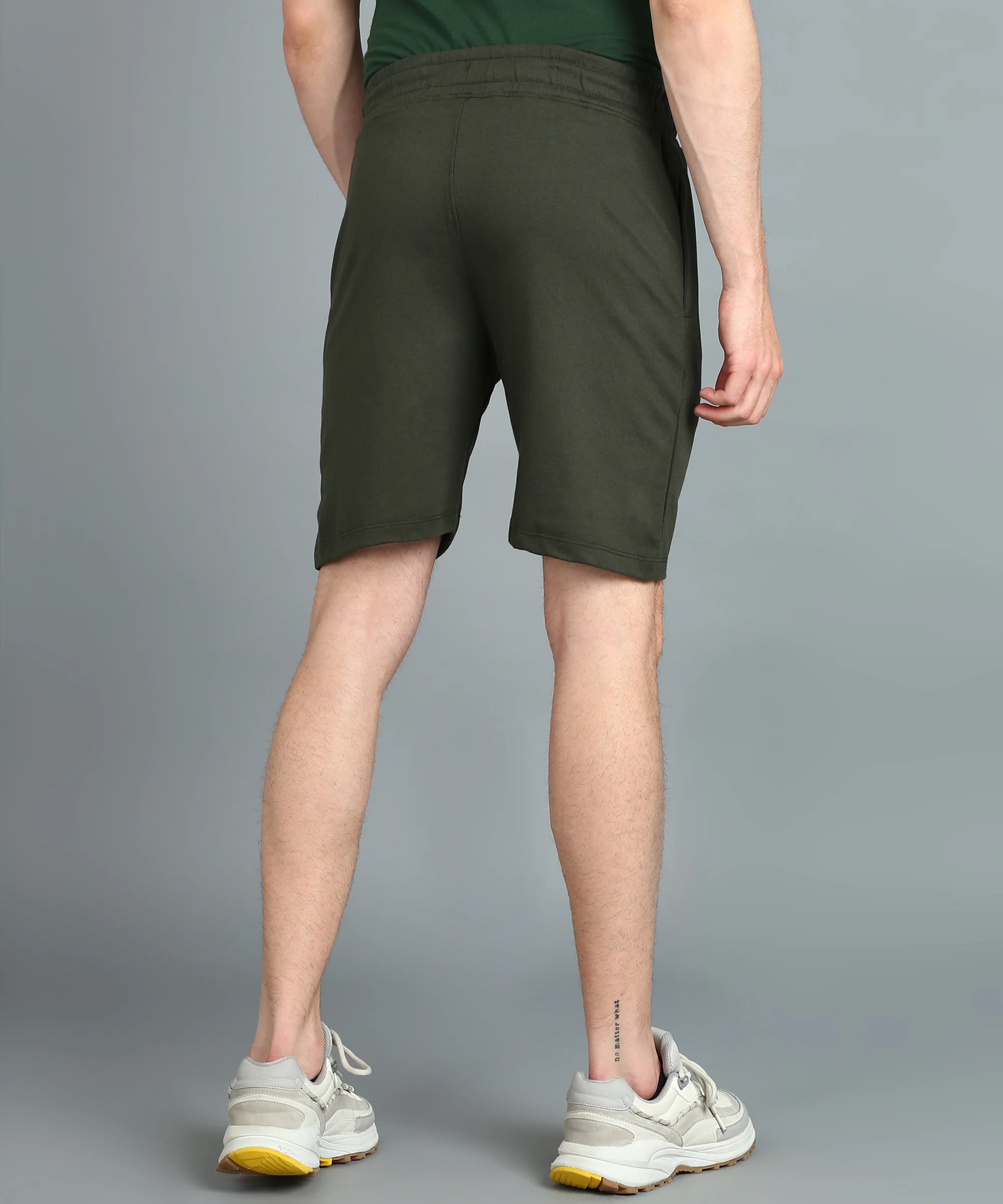 Men's Green Cotton Regular Shorts Stretchable - Image 3