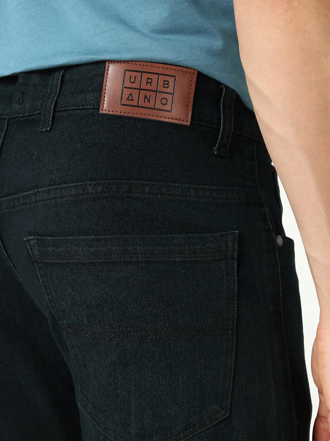 Men's Green Slim Fit Jeans stretchable - Image 5