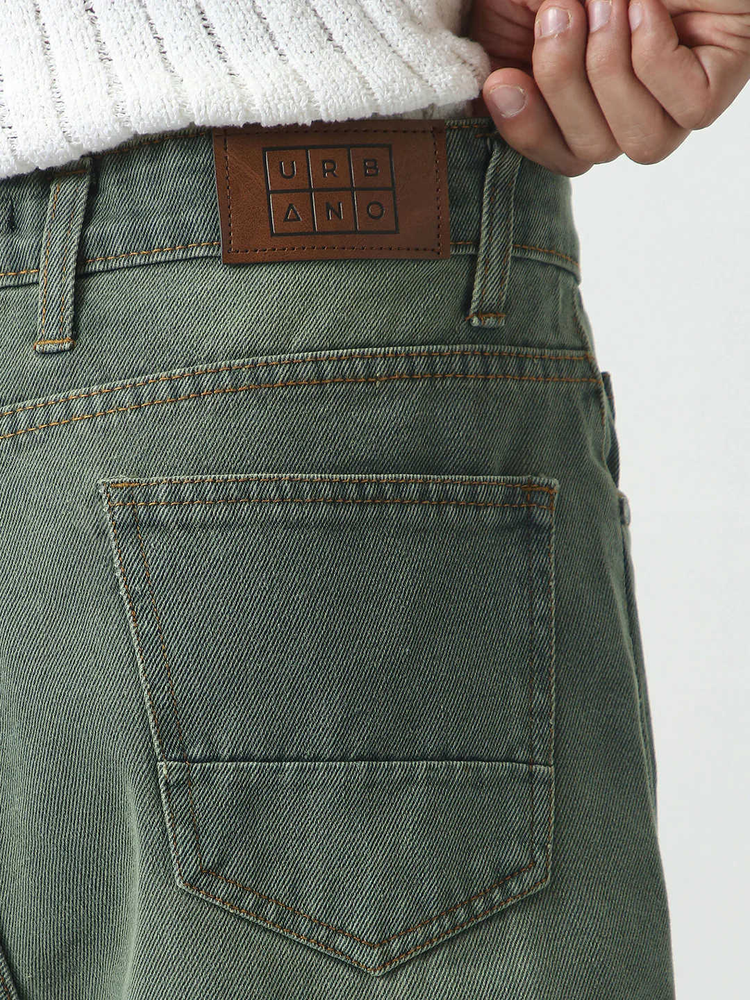 Men's Grey Loose Baggy Fit Heavy Washed Jeans Non-Stretchable - Image 7