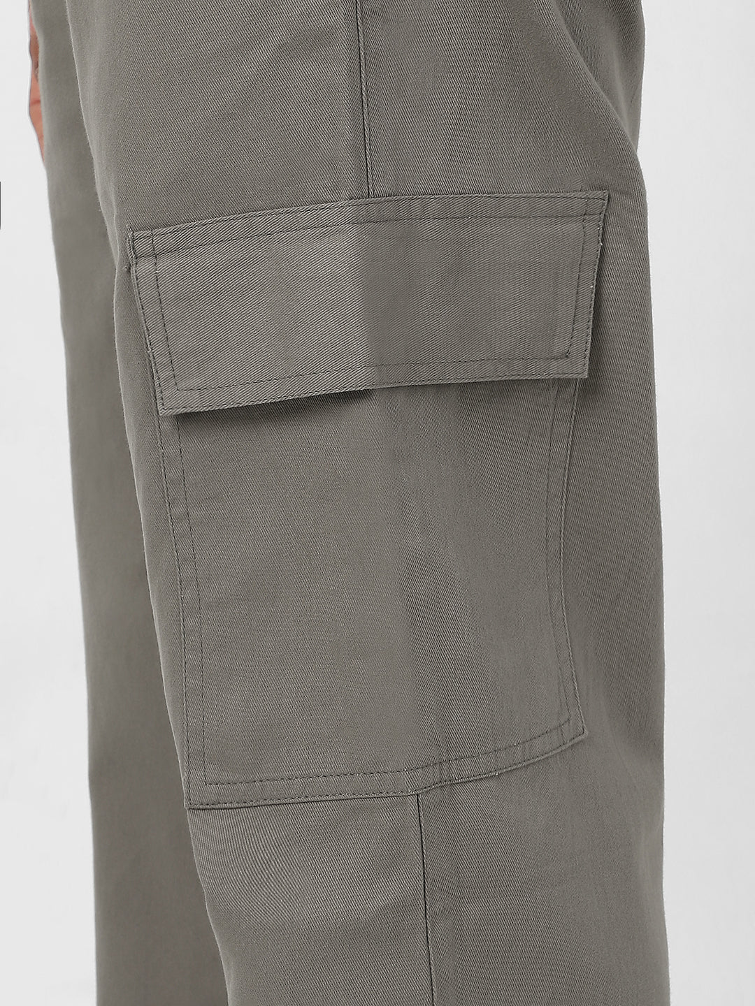 Urbano Fashion Men's Grey Loose Baggy Fit Solid Cargo Chino Pant with 6 Pockets Non-Stretchable - Image 5