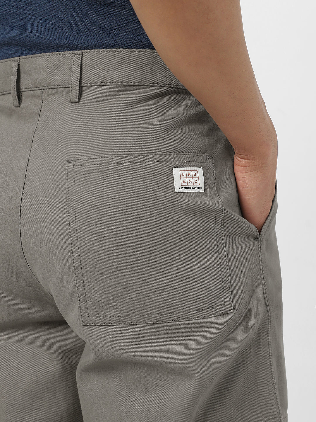 Urbano Fashion Men's Grey Loose Baggy Fit Solid Cargo Chino Pant with 6 Pockets Non-Stretchable - Image 7