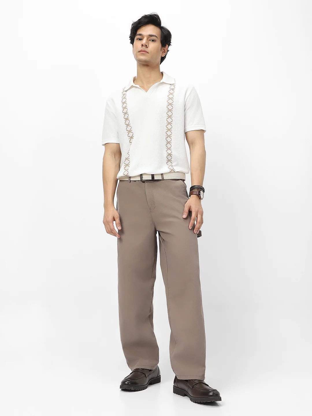 Men's Grey Loose Baggy Fit Solid Carpenter Trouser Pant with 5 Pockets Non-Stretchable - Image 5