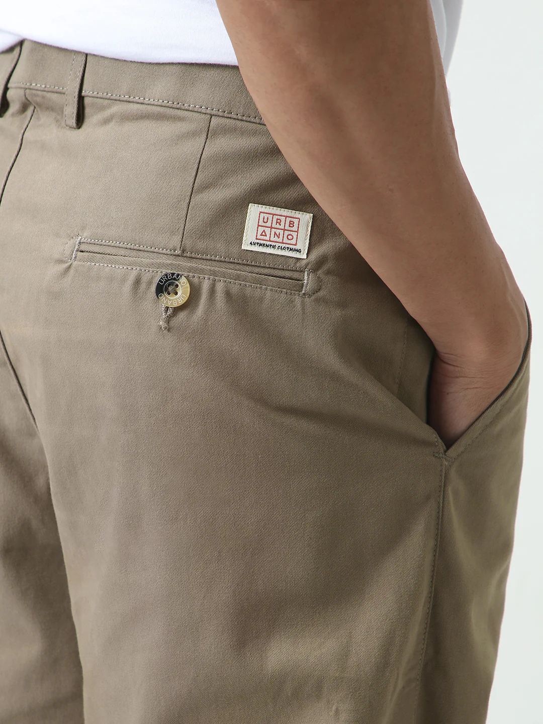 Men's Grey Loose Baggy Fit Solid Chino Trousers Non-Stretchable - Image 7