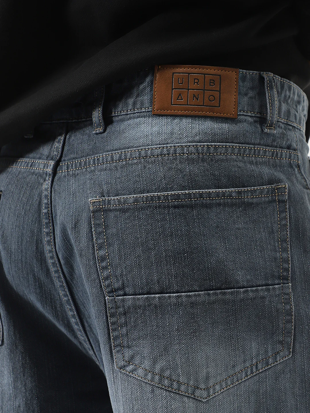 Men's Grey Loose Baggy Fit Washed Denim Jeans Non-Stretchable - Image 6