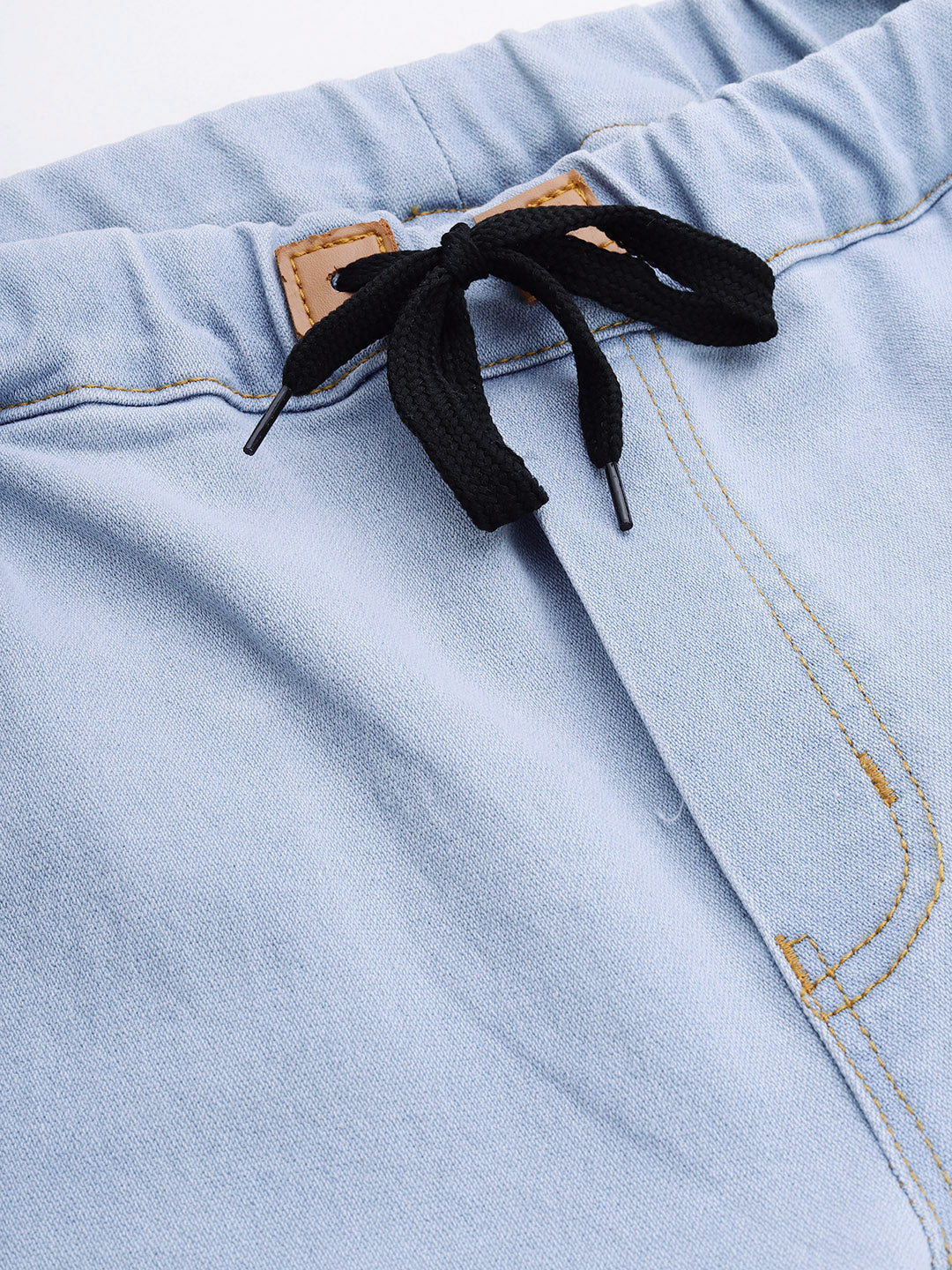 Men's Ice Blue Slim Fit Washed Jogger Jeans Stretchable - Image 5