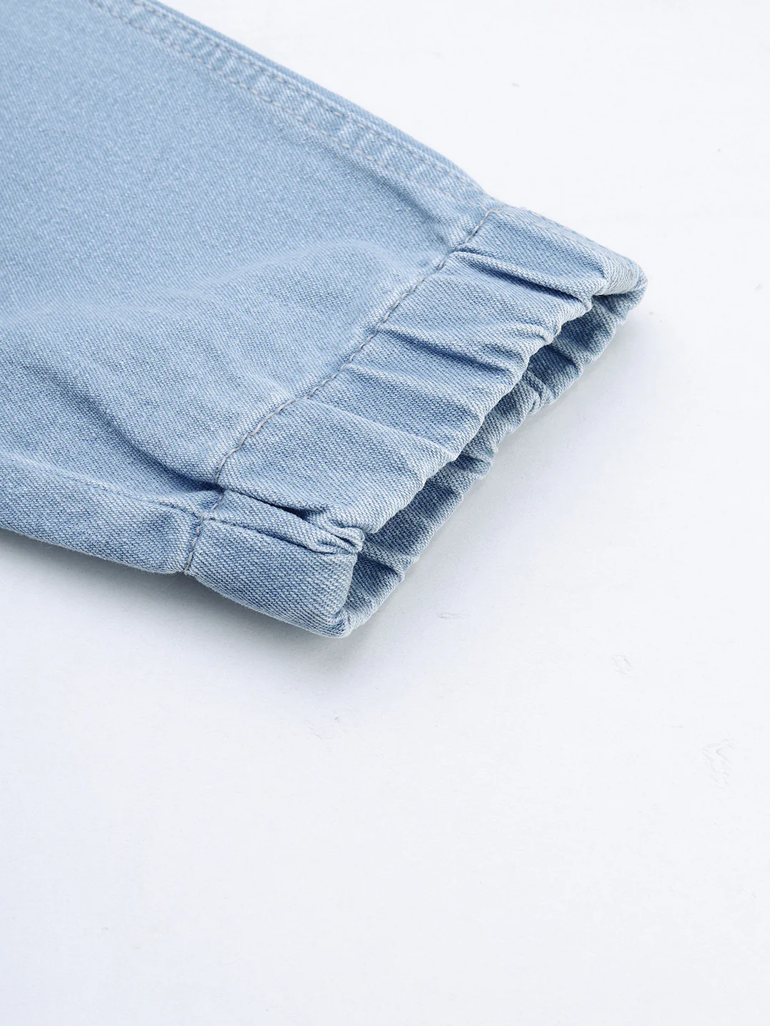 Men's Ice Blue Slim Fit Washed Jogger Jeans Stretchable - Image 5