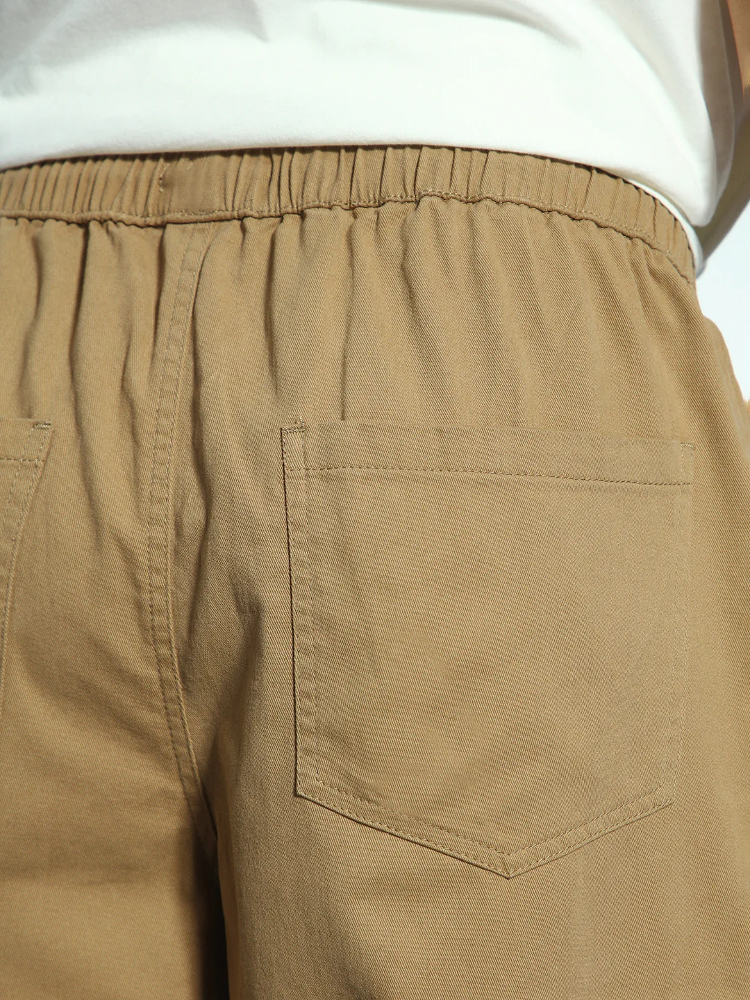 Men's Khaki Loose Baggy Fit Cargo Jogger Chino Pant with 6 Pockets Stretchable - Image 7