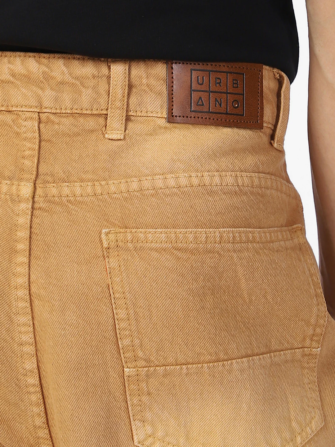 Men's Khaki Loose Baggy Fit Washed Jeans Non-Stretchable - Image 6