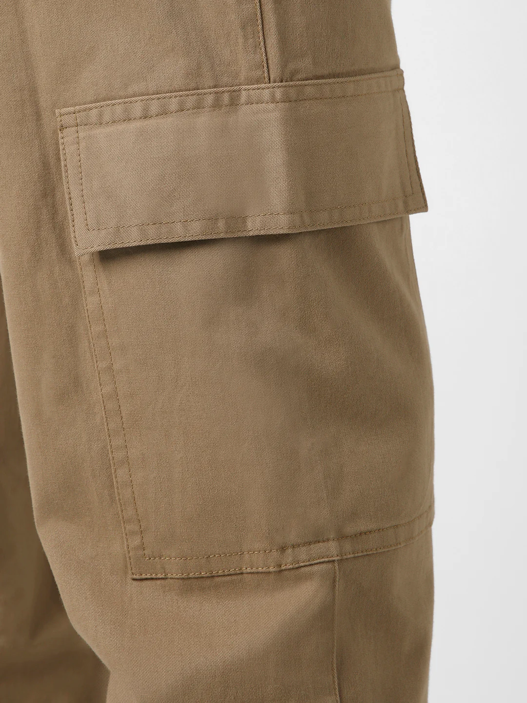 Urbano Fashion Men's Khaki Regular Fit Solid Cargo Chino Pant with 6 Pockets Stretchable - Image 5
