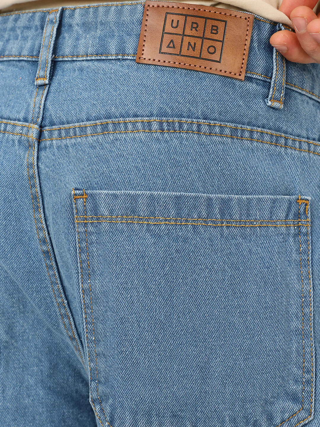 Men's Light Blue Loose Fit Cargo Carpenter Jeans With 6 Pockets Non-Stretchable - Image 5