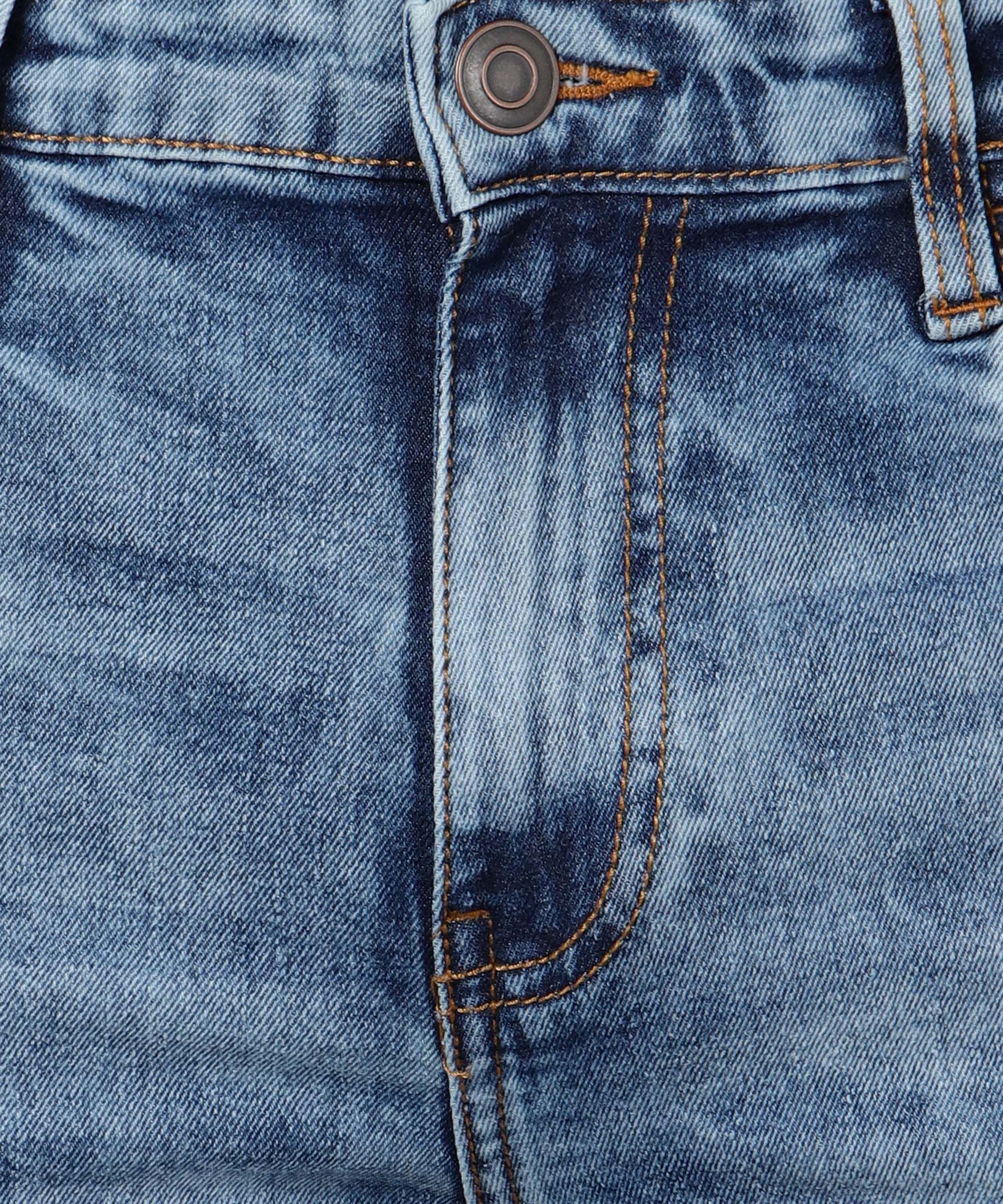 Men's Light Blue Skinny Fit Washed Jeans Stretchable - Image 10