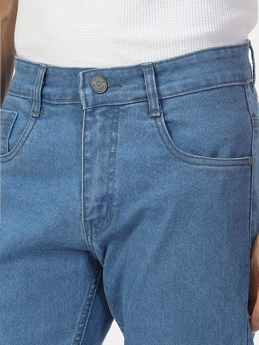 Men's Light Blue Slim Fit Denim Jeans Stretchable - Image 6