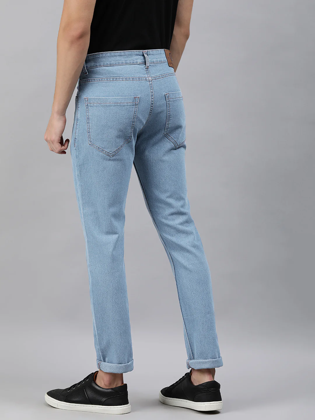Men's Light Blue Slim Fit Denim Jeans Stretchable - Image 3